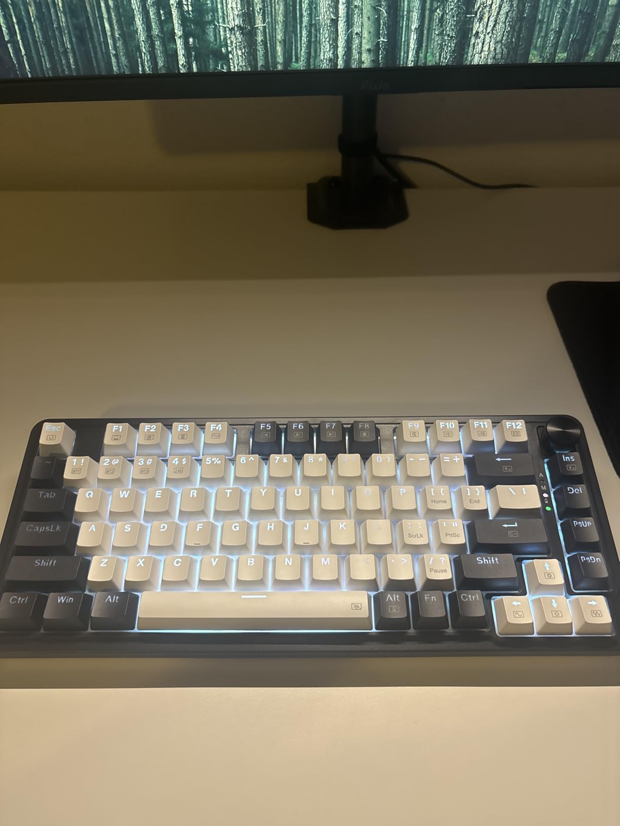 Redragon K673 PRO Wireless 81-Key RGB Gasket Gaming Keyboard, Scroll Knob | Multi-Function Control Wheel, 0-Delay Tri-Mode, Cushioned 5-Layer Noise Dampening for Creamy Thocky Sound, Compact 80% Size customer photo 1
