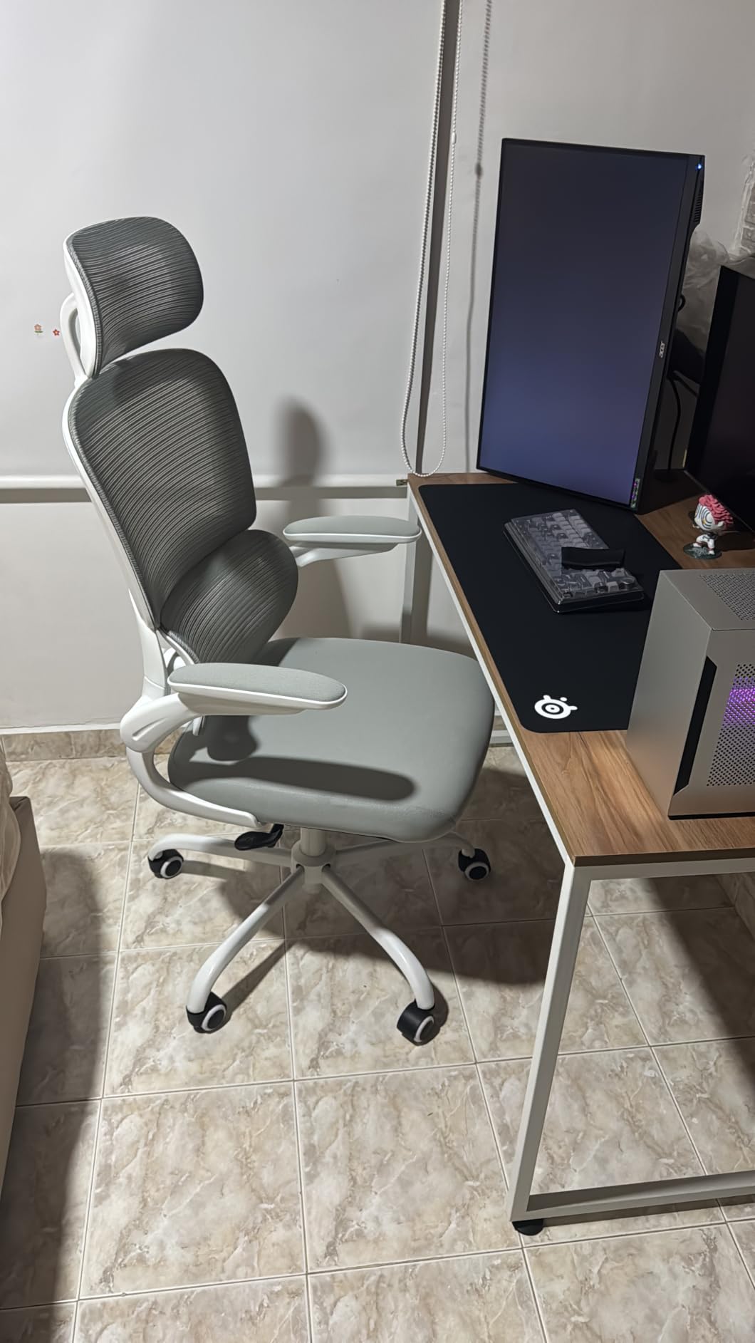 TRALT Office Chair Ergonomic Desk Chair - Gaming Chair with Lumbar Support | 330 LBS Home Office Desk Chairs with Headrest, Reading Chair with Flip-up Armrests, Comfortable Computer Chairs (Black) customer photo 2