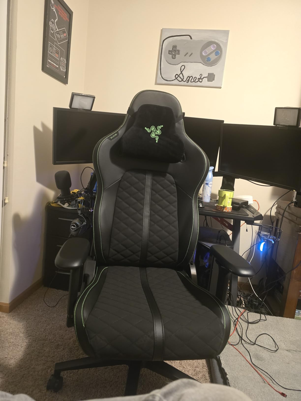 Razer Enki Gaming Chair, Built-in Lumbar Arch, All-Day Comfort, Black/Green | Optimized Cushion Density, Dual-Textured, Eco-Friendly Synthetic Leather, Adjustable 152-degree Recline customer photo 2