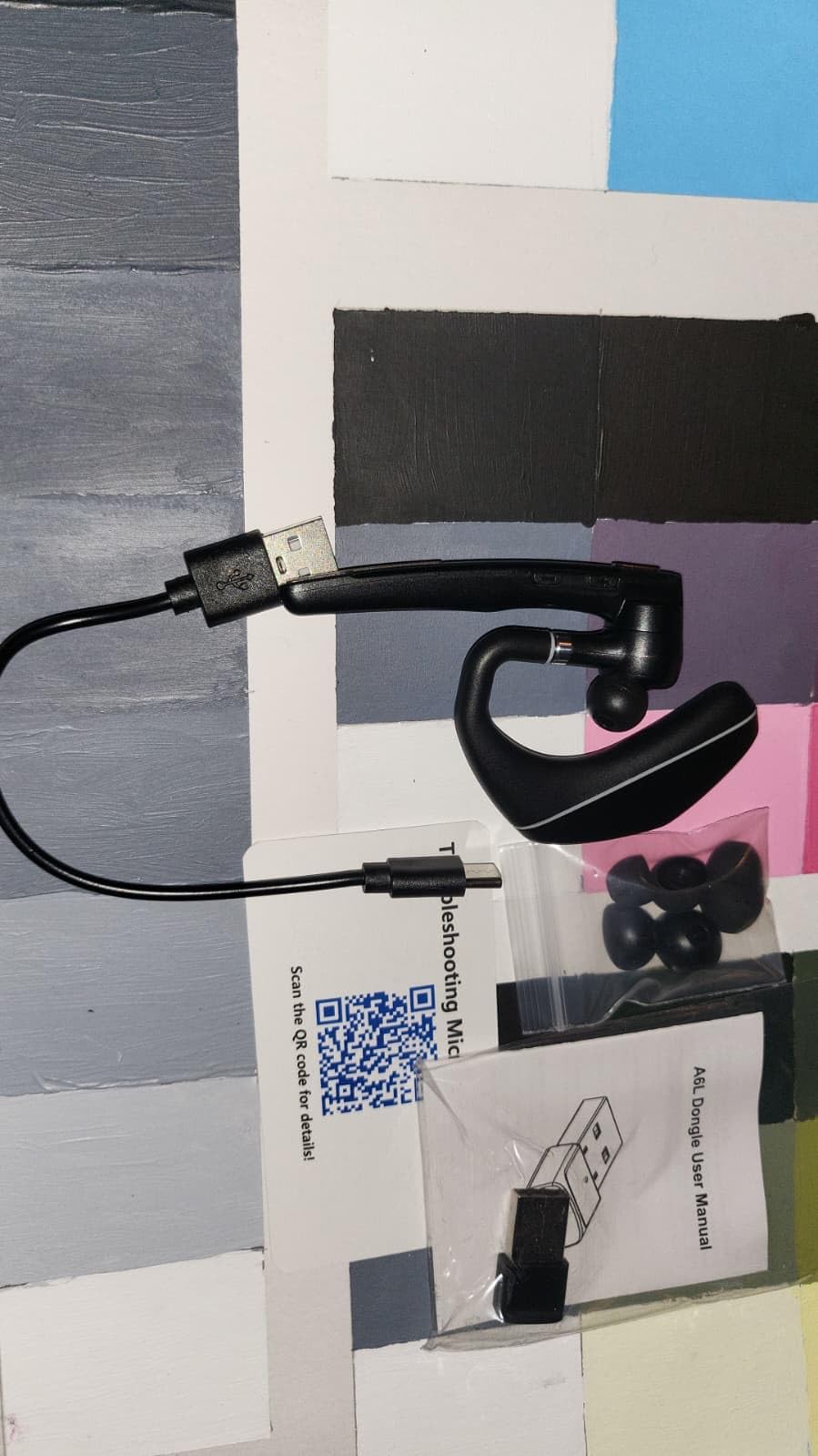 EKVANBEL Bluetooth Headset V5.3 Wireless Earpiece with 1000mAh Charging Case customer photo 2
