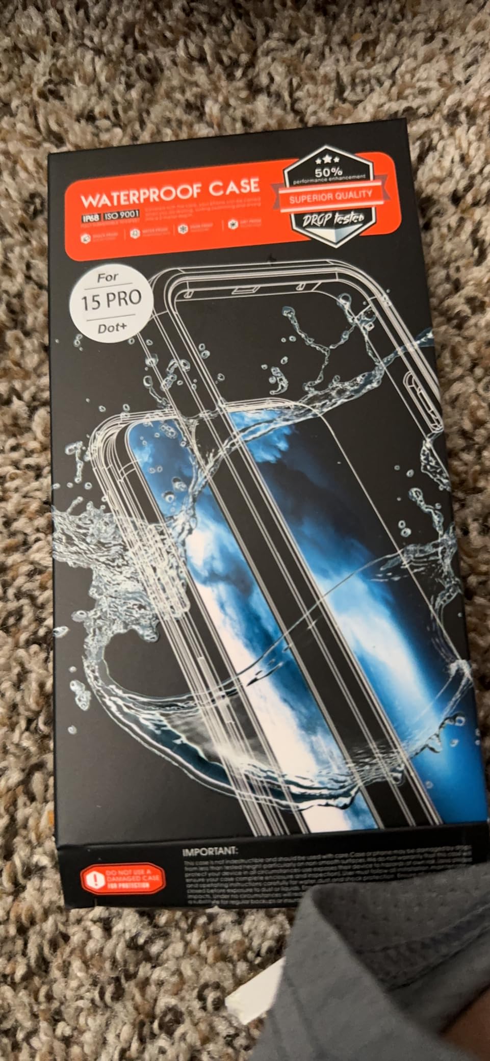 IP68 Waterproof Case for iPhone 15 Pro, Full Body Protection Compatible With MagSafe, Lens and Drop Protection, Impact Resistant TPU+PC customer photo 1
