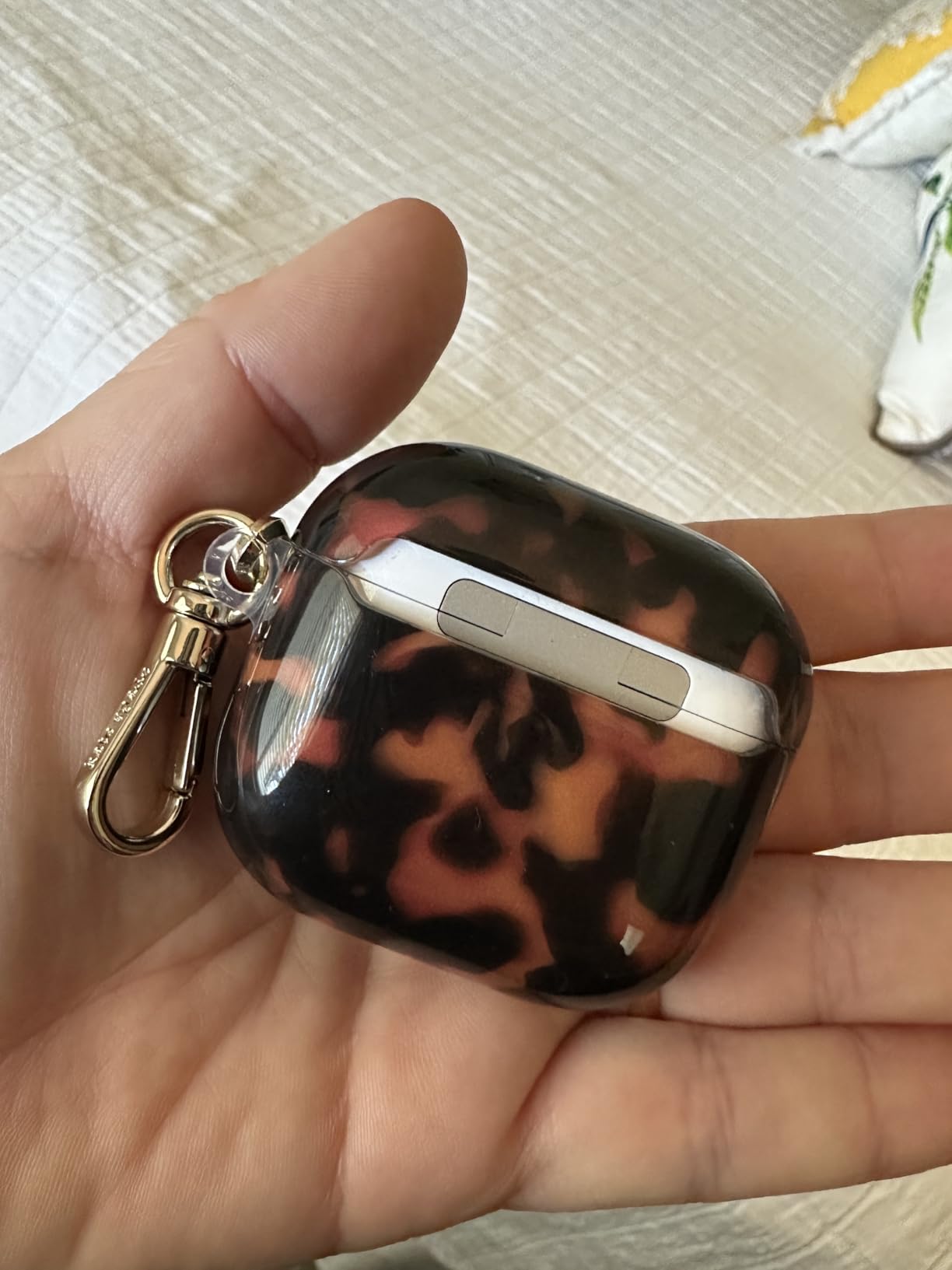 kate spade new york AirPods Pro 2nd/1st Case - Tortoiseshell | Stylish Case w/Luxe Gold Ring Keychain for Bag, Tote, Backpack & More - Protective Case for AirPods Pro 1st & 2nd Generation customer photo 2
