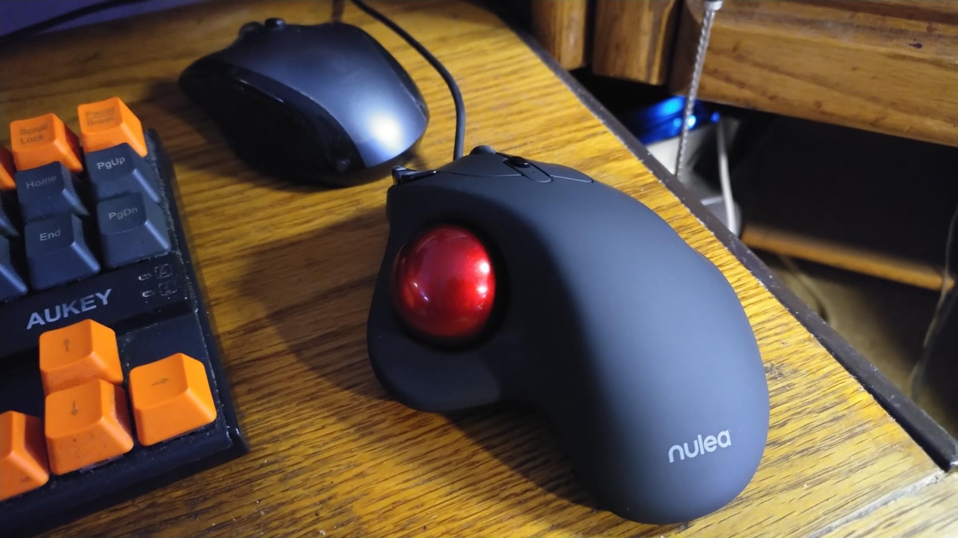 Nulea M509 Wired Trackball Mouse Ergonomic Thumb Control Type C USB | Smooth tracking mouse with Type C & USB connection, 5 DPI levels, 6 buttons, compatible with PC Mac Windows customer photo 1