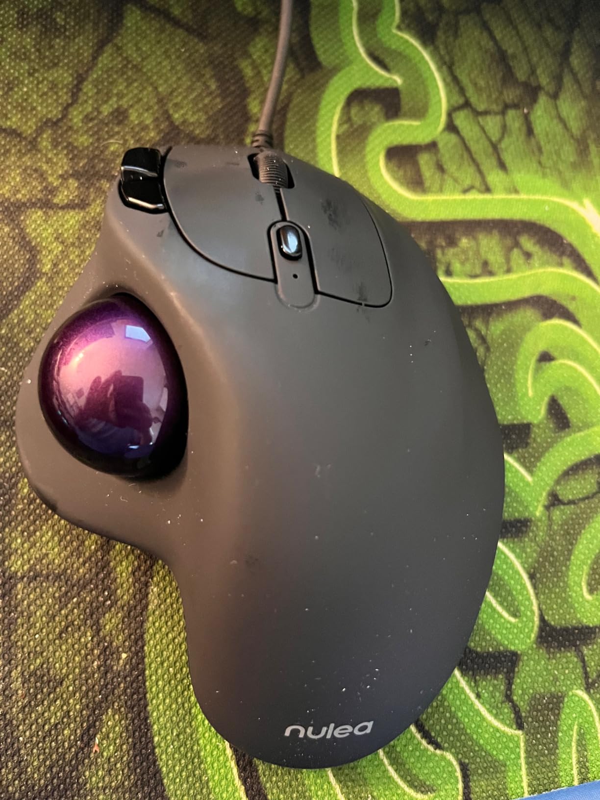 Nulea M509 Wired Trackball Mouse Ergonomic Thumb Control Type C USB | Smooth tracking mouse with Type C & USB connection, 5 DPI levels, 6 buttons, compatible with PC Mac Windows customer photo 2