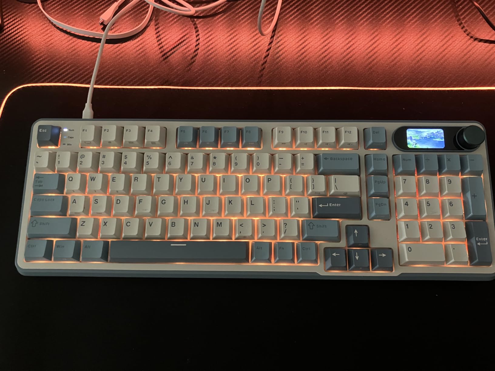 RK ROYAL KLUDGE S98 Wireless Mechanical Keyboard w/Smart Display & Knob | 96% Top Mount RGB Gaming Keyboard BT/2.4G/USB-C, 5-Layer Noise Dampening, Creamy Sound Pre-lubed Switch, Hot Swap, 98 Keys customer photo 2