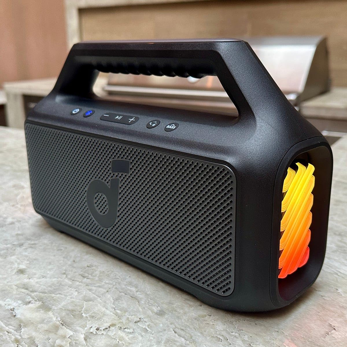 Soundcore Boom 2 by Anker, 80W Outdoor Bluetooth Speaker, 24H Playtime | IPX7 Waterproof, BassUp 2.0, Floatable, RGB lights, USB-C, Custom EQ via soundcore App, Portable for Camping and Beach customer photo 1