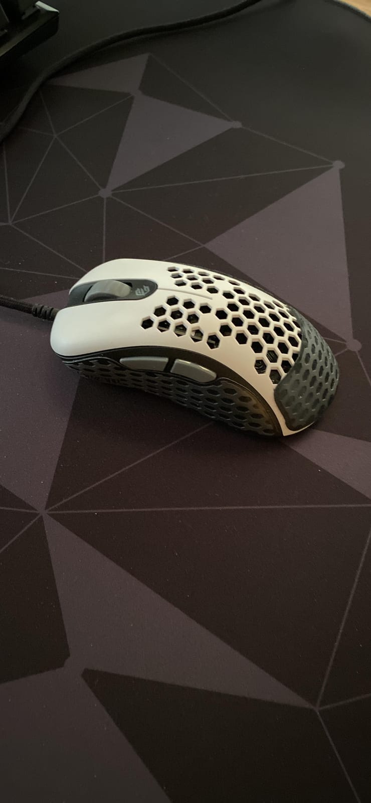 Gwolves Skoll Mini SK-S Black 50g Ultralight Weight Honeycomb Design Ergonomic Gaming Mouse with 3389 Sensor - PTFE Skates - 16,000DPI - Detachable Cable (Black) (Small) customer photo 2