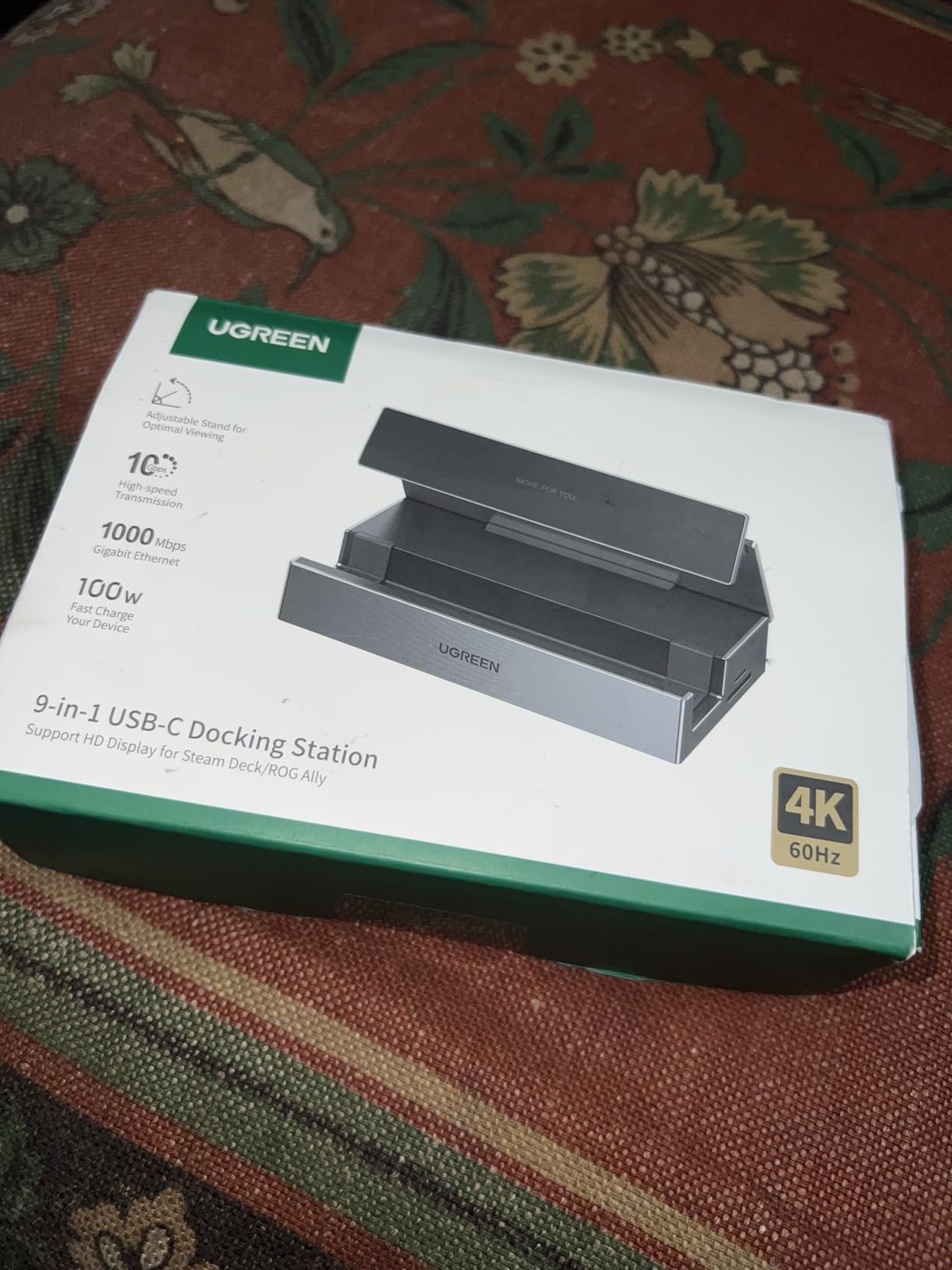 UGREEN Steam Deck Dock 9-in-1 USB C Docking Station Foldable Stand | 4K@60Hz HDMI, Gigabit Ethernet, PD 100W, 10Gbps USB A&C 3.2, TF/SD For Steam Deck, Rog Ally, ROG Xbox Ally, Legion Go customer photo 1