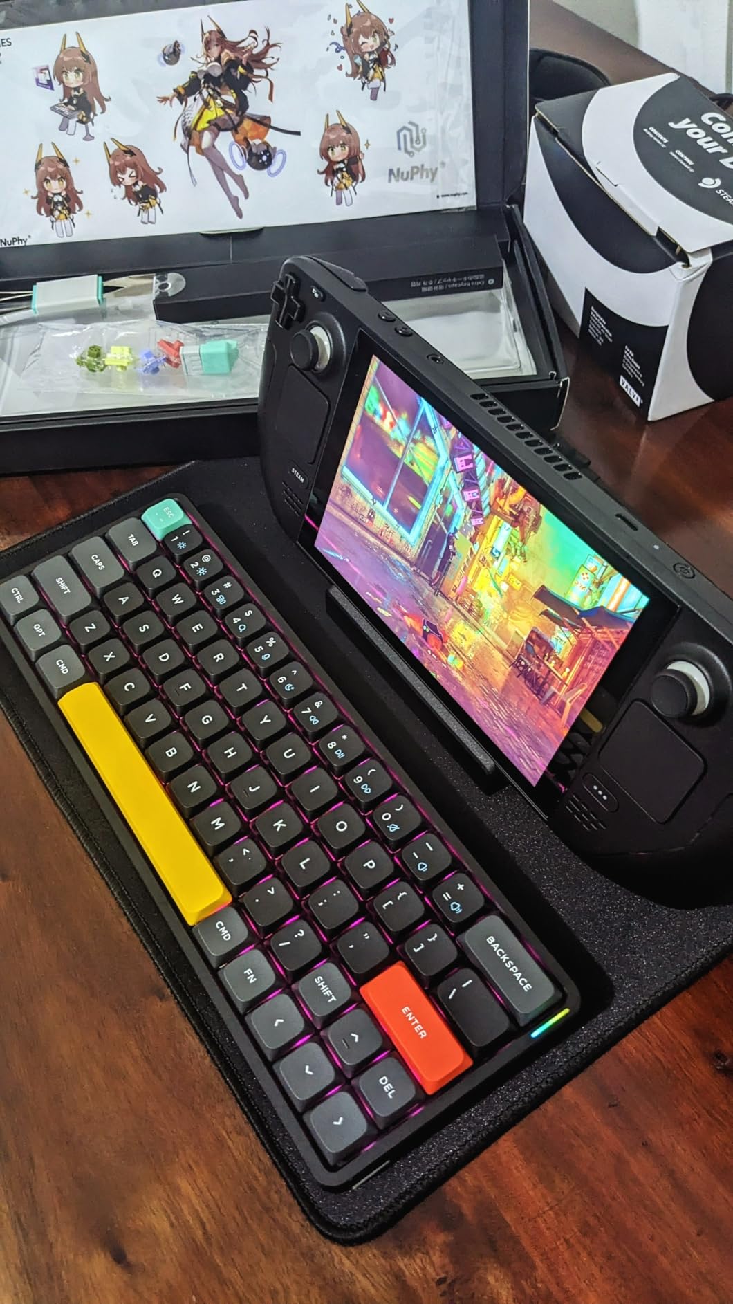 nuphy Air60 V2 Portable Wireless Keyboard 60% Low Profile Mechanical Keyboard Support QMK/VIA Compatible with Windows/mac OS/Linux Supports Bluetooth 5.1/2.4GHz/Wired USB-C Black - Gateron Aloe Switch customer photo 1