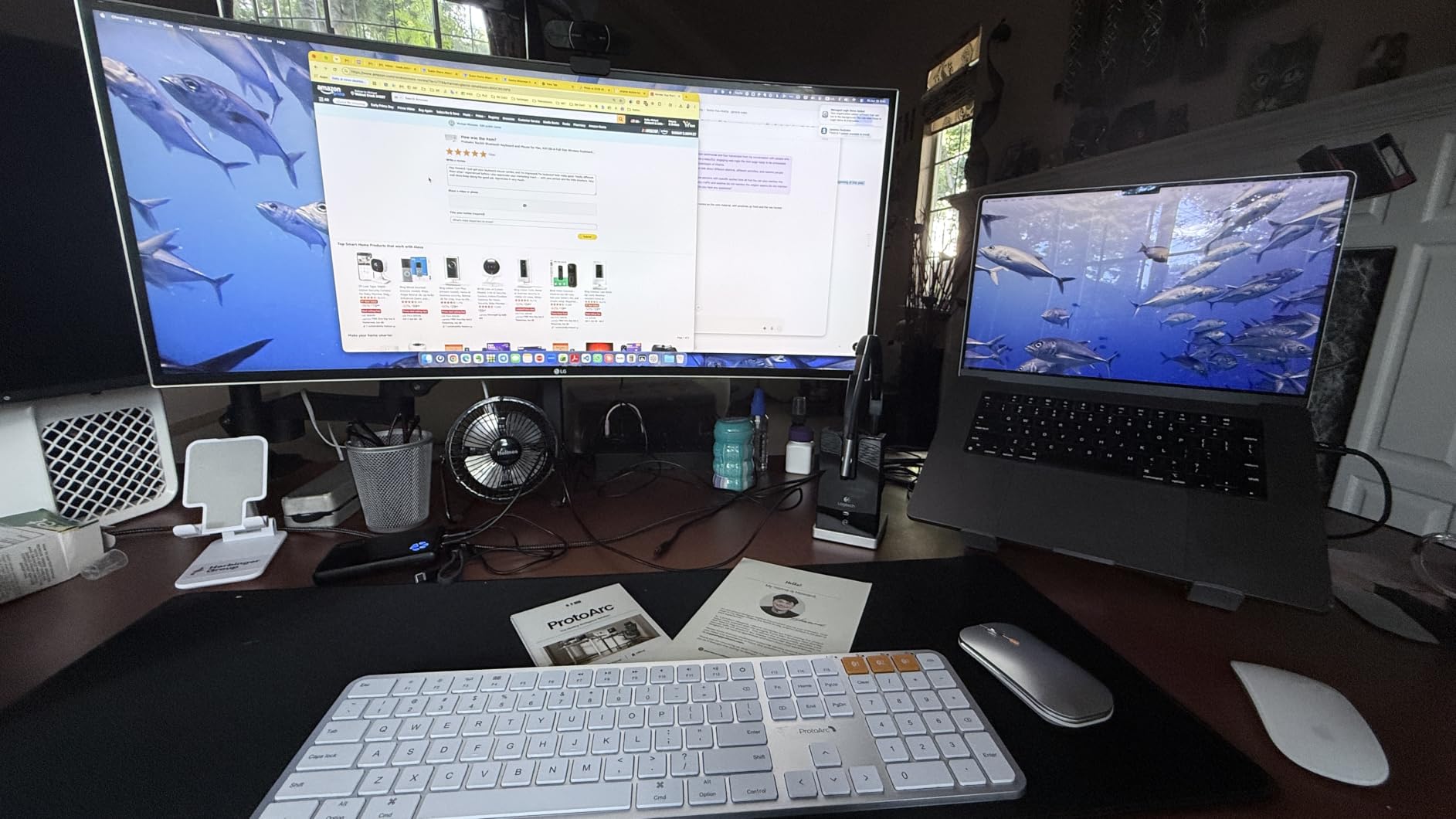 ProtoArc KM100-A Backlit Bluetooth Keyboard and Mouse for Mac, Space Gray | Full Size Mac Layout with Numeric Keypad, Wireless Keyboard Mouse for Mac, Multi-Device, Rechargeable, for MacBook Pro/Air customer photo 2