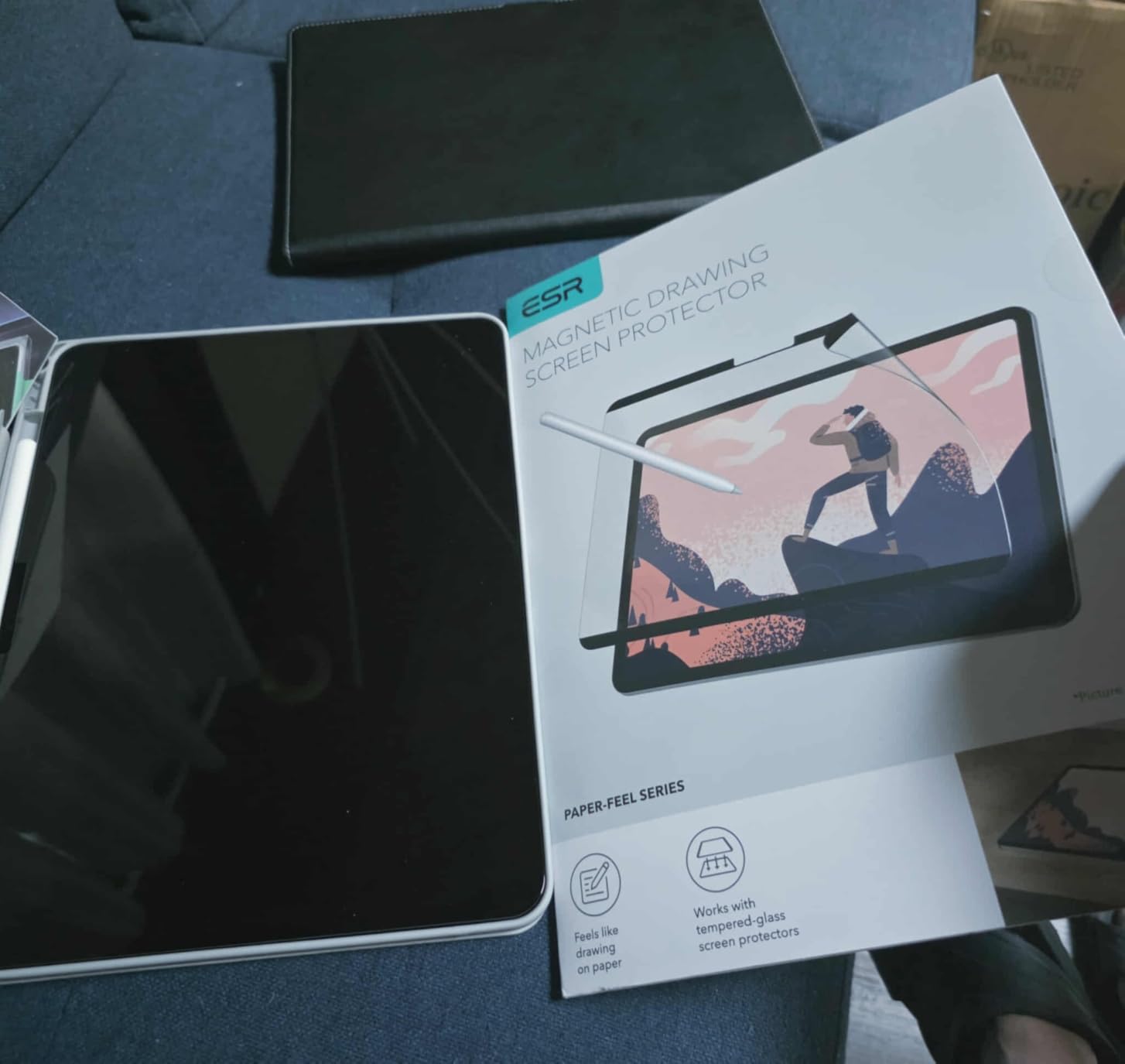 ESR Paper-Feel Magnetic Screen Protector for iPad Pro 13-in M5/M4 | 2025/2024, Write and Draw Like on Paper, Detachable, Compatible with Tempered Film, Matte, Anti-Glare customer photo 1
