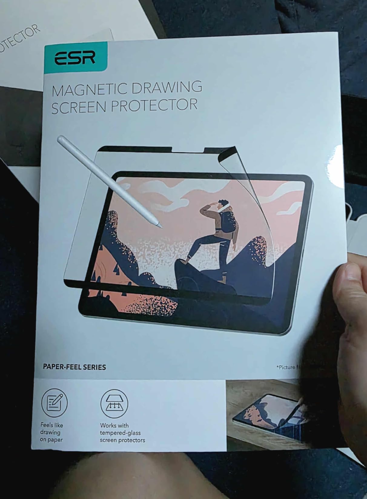 ESR Paper-Feel Magnetic Screen Protector for iPad Pro 13-in M5/M4 | 2025/2024, Write and Draw Like on Paper, Detachable, Compatible with Tempered Film, Matte, Anti-Glare customer photo 2