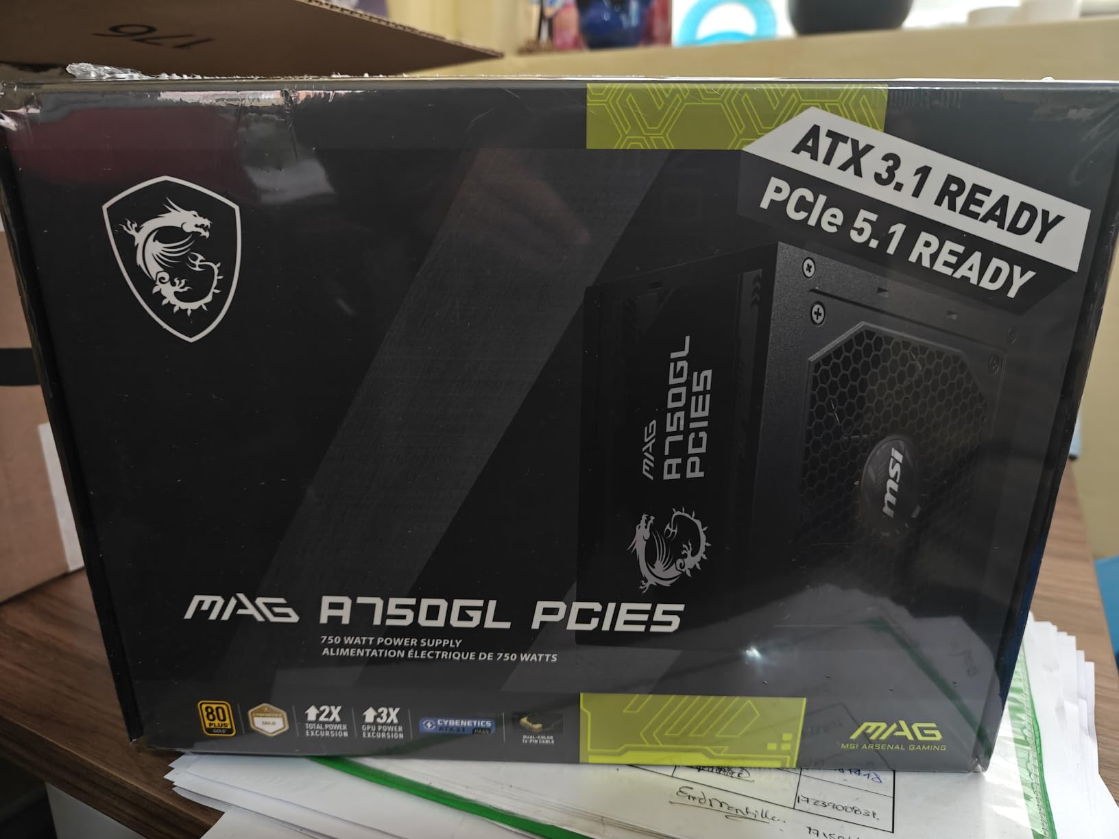 msi MAG A1000GL PCIE5, Fully Modular Compact Gaming 1000W Power Supply, 80+ Gold, ATX 3.1 & PCIe 5.1 Ready, Native Dual-Color 12V-2x6 Cable, 10 Year Warranty customer photo 2