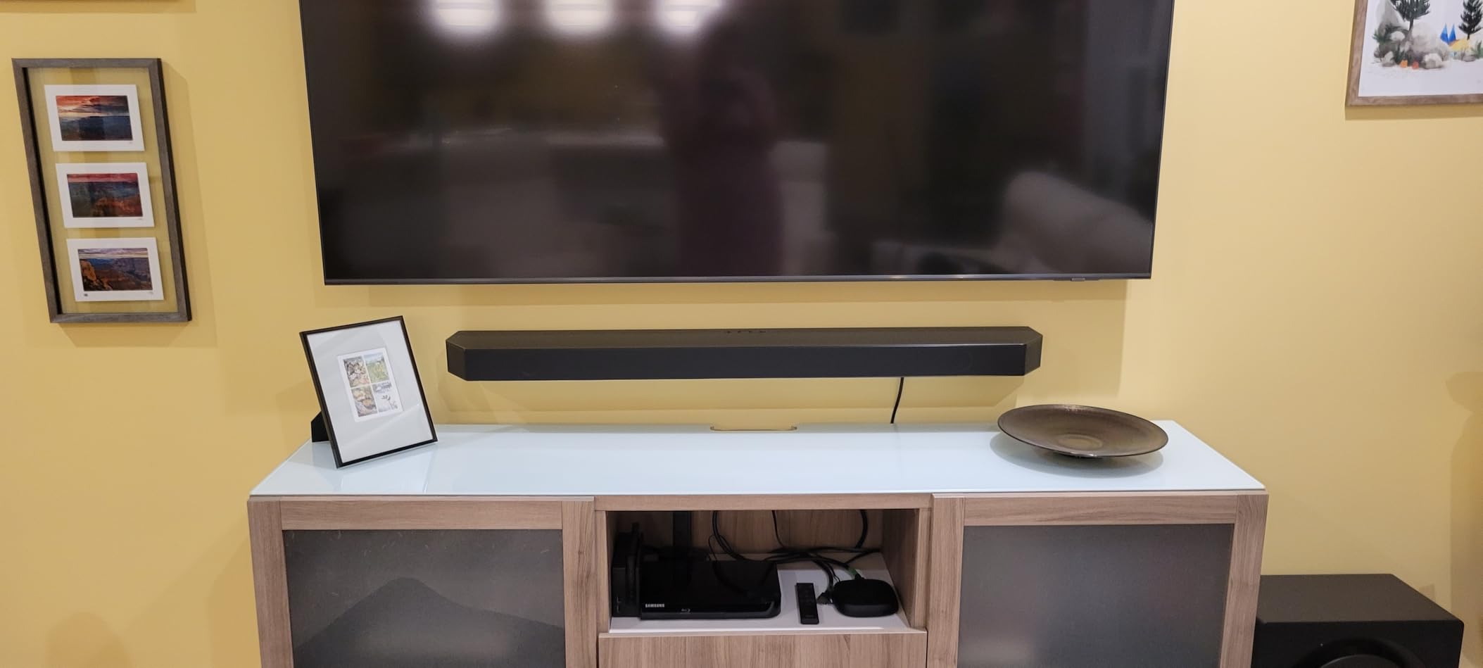 SAMSUNG Q990D 11.1.4ch Soundbar w/Wireless Dolby Atmos Audio, Rear Speaker Included, Q-Symphony, SpaceFit Sound Pro, Adaptive Sound, Game Mode Pro with Alexa Built-in, HW-Q990D/ZA customer photo 1