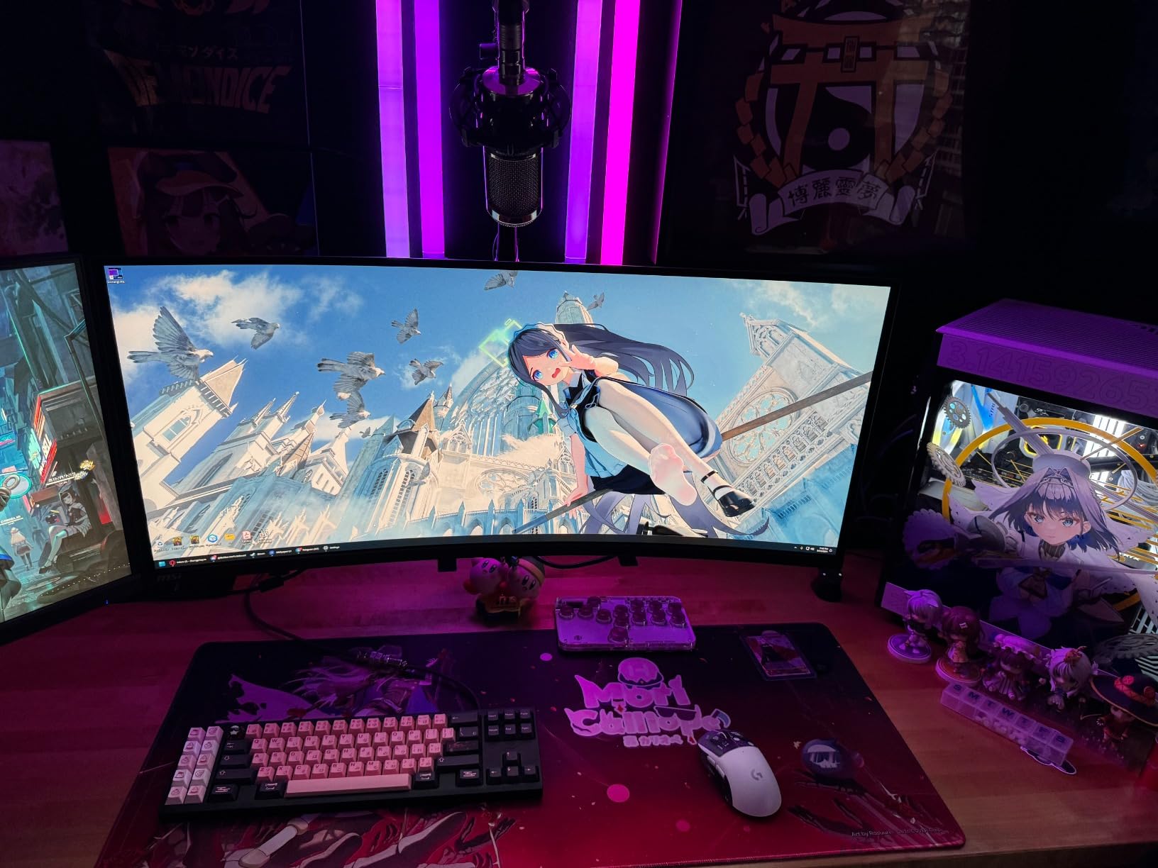 msi MAG 341CQP QD-OLED, 34 Curved OLED Gaming Monitor, 3440 x 1440 (UWQHD), 0.03ms Response time, 175Hz, Adaptive Sync, True Black HDR 400, HDMI, DP Port, USB Type C, Tilt, Height, Black customer photo 2