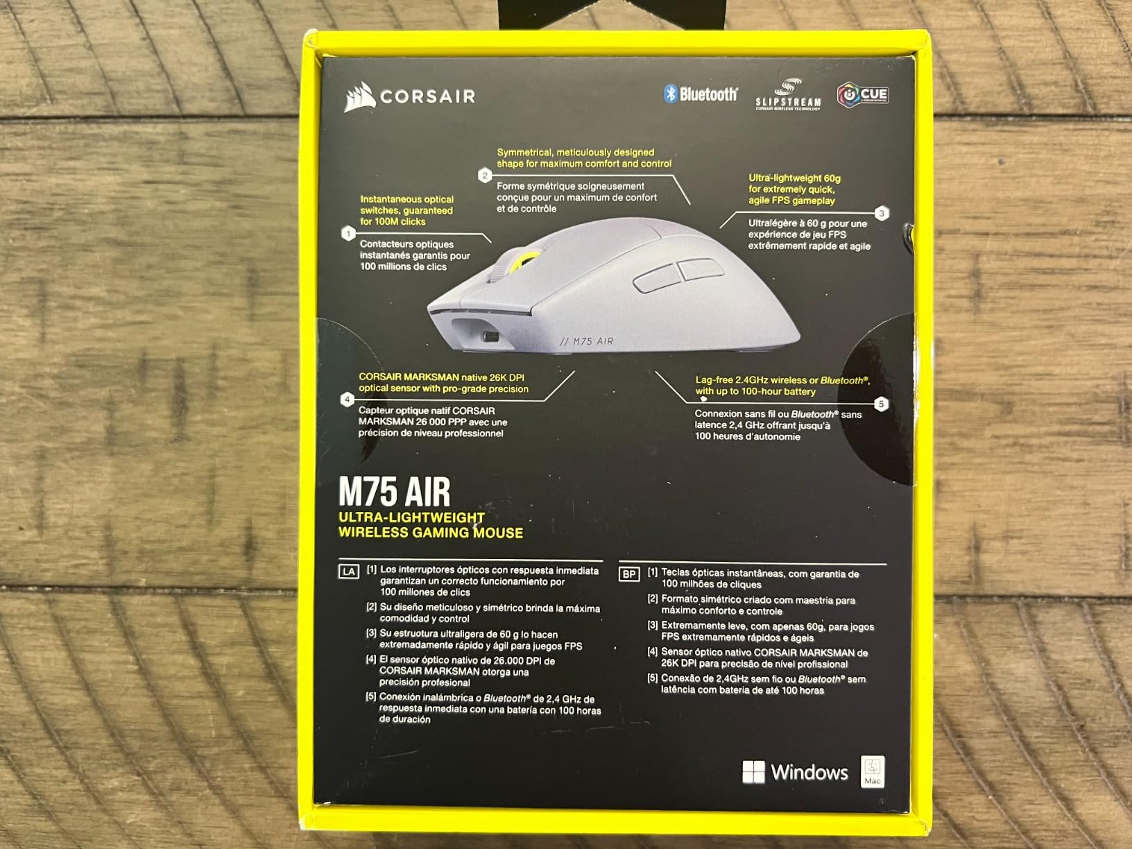 Corsair M75 AIR Wireless Ultra-Light FPS Gaming Mouse - 26,000 DPI - Symmetric Shape - iCUE Compatible customer photo 2