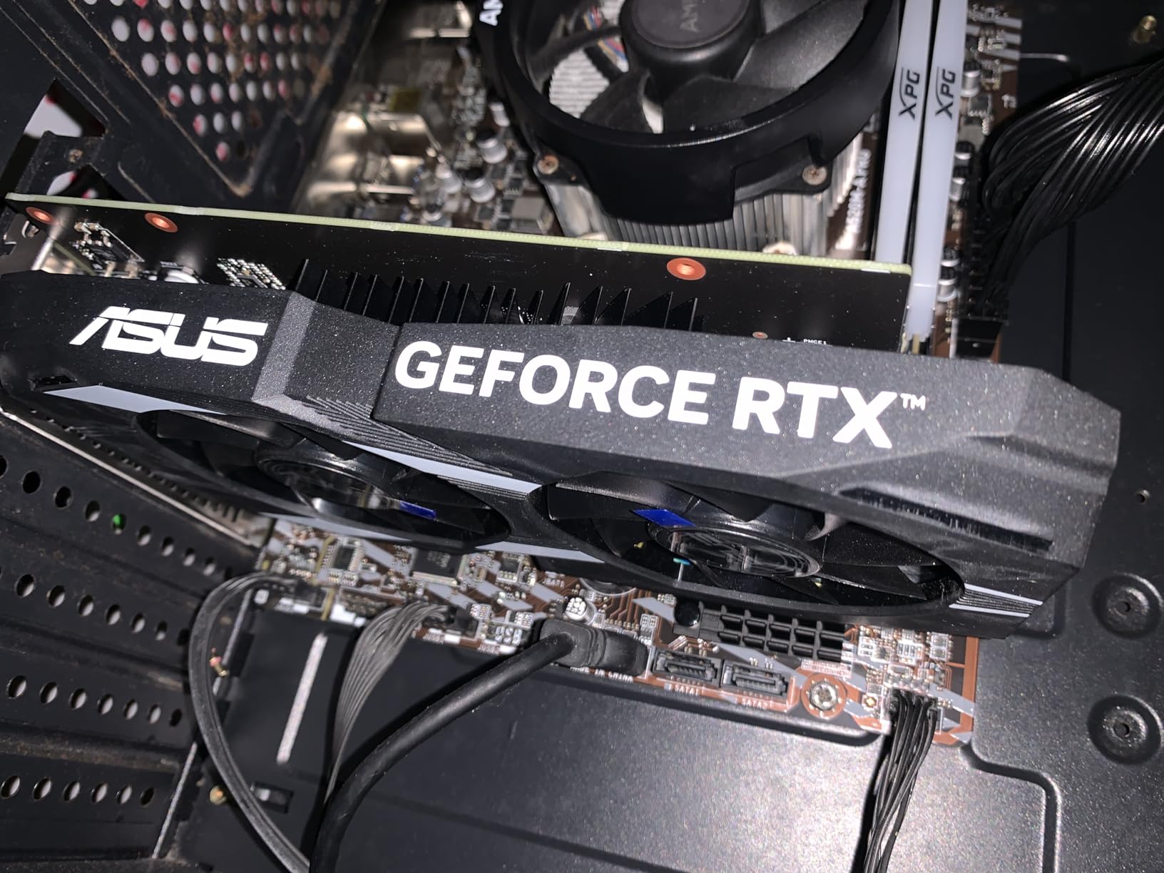 ASUS Dual GeForce RTX 3050 6GB GDDR6 OC Edition Gaming Graphics Card | PCIe 4.0, DLSS 3, HDMI 2.1, DisplayPort 1.4a, DVI-D, IP5X Dust Resistance, Stainless Steel Bracket customer photo 2