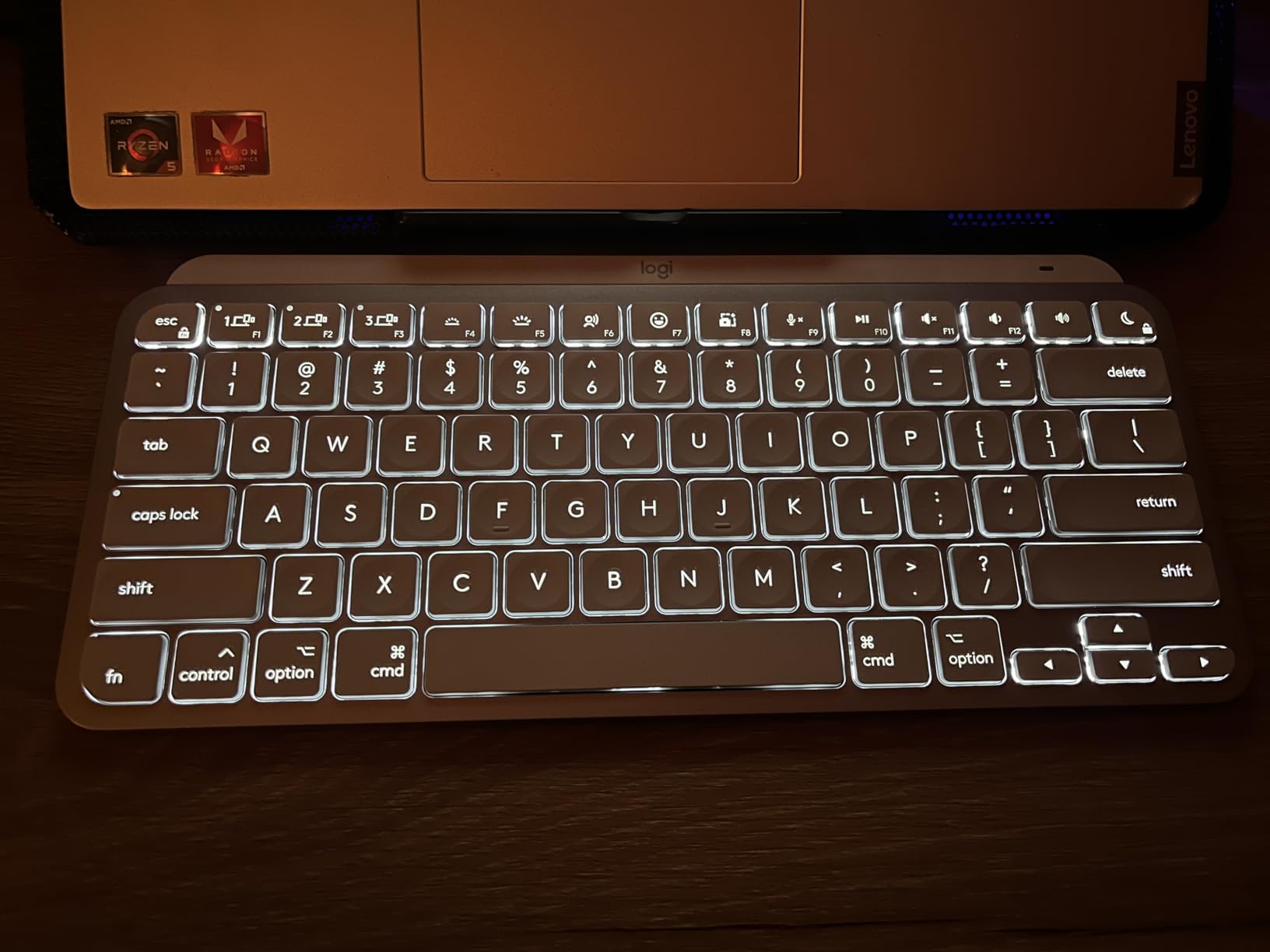 Logitech MX Keys Mini for Mac Minimalist Wireless Keyboard - Space Grey customer photo 2