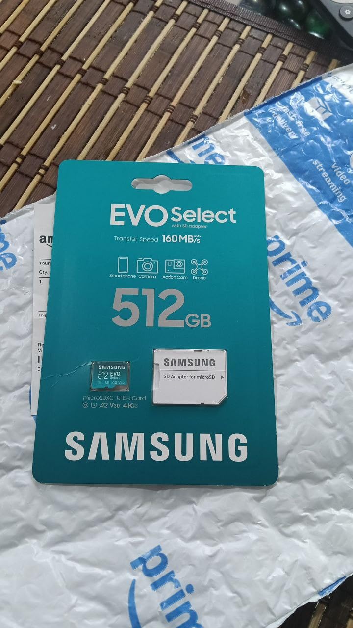 Samsung EVO Select 512GB microSDXC Memory Card + Adapter, Up to 160MB/s | UHS I, C10, U1, V10, A1, microSD for Mobile Phone, Smartphones, Nintendo Switch, and Tablets (MB-ME512SA/AM) customer photo 1