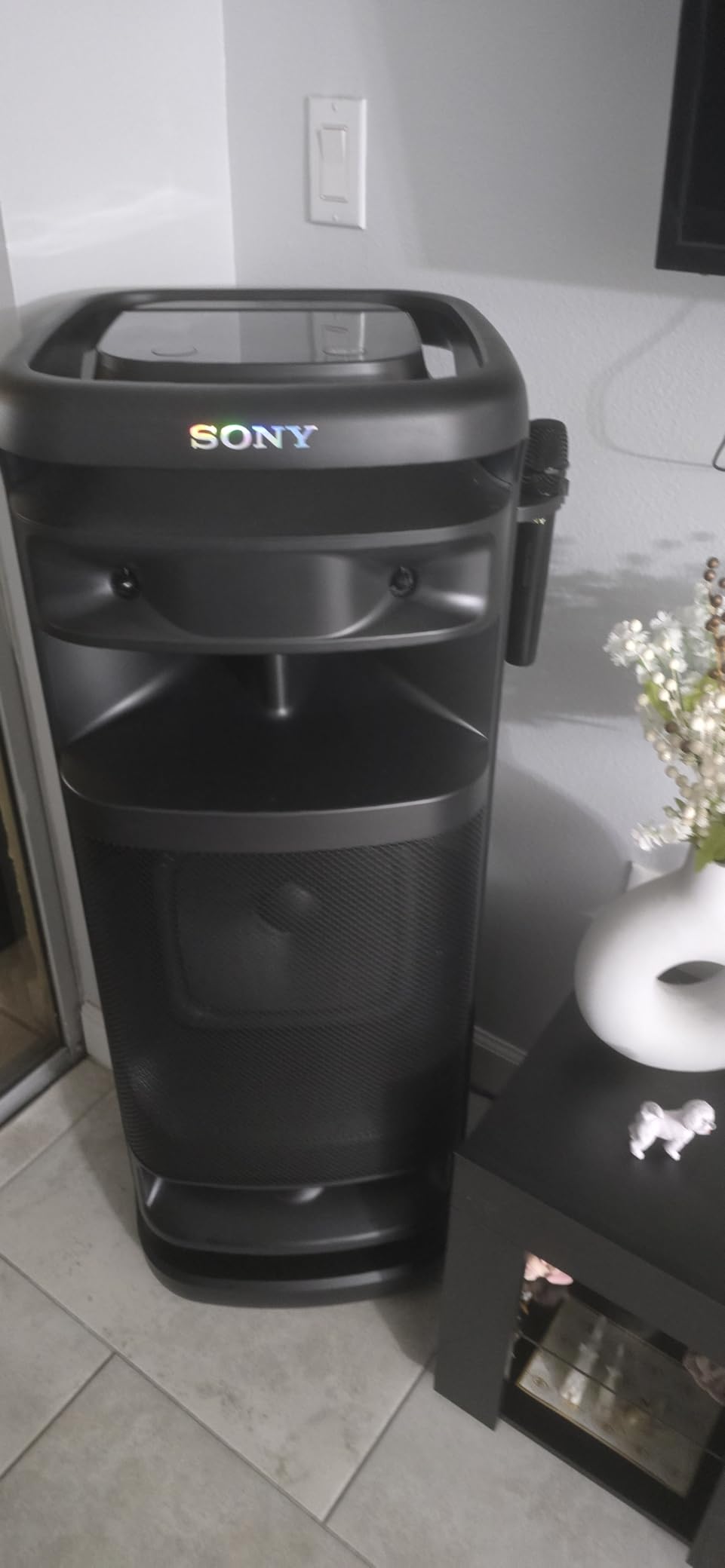 Sony ULT Tower 10 Bluetooth Karaoke Party Speaker with Wireless Microphone | 360° Sound & Party Lights, Wireless mic included, Handle and Wheels, TV Sound Booster, 7-Band EQ, 2 Enhanced Bass Modes customer photo 2