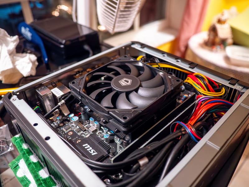 ID-COOLING IS-40-XT Black 47mm Low Profile CPU Cooler, 4 Heatpipes | 92x92x15mm slim fan, direct-contact heatpipes, ideal for HTPC, ITX and SFF builds. customer photo 1