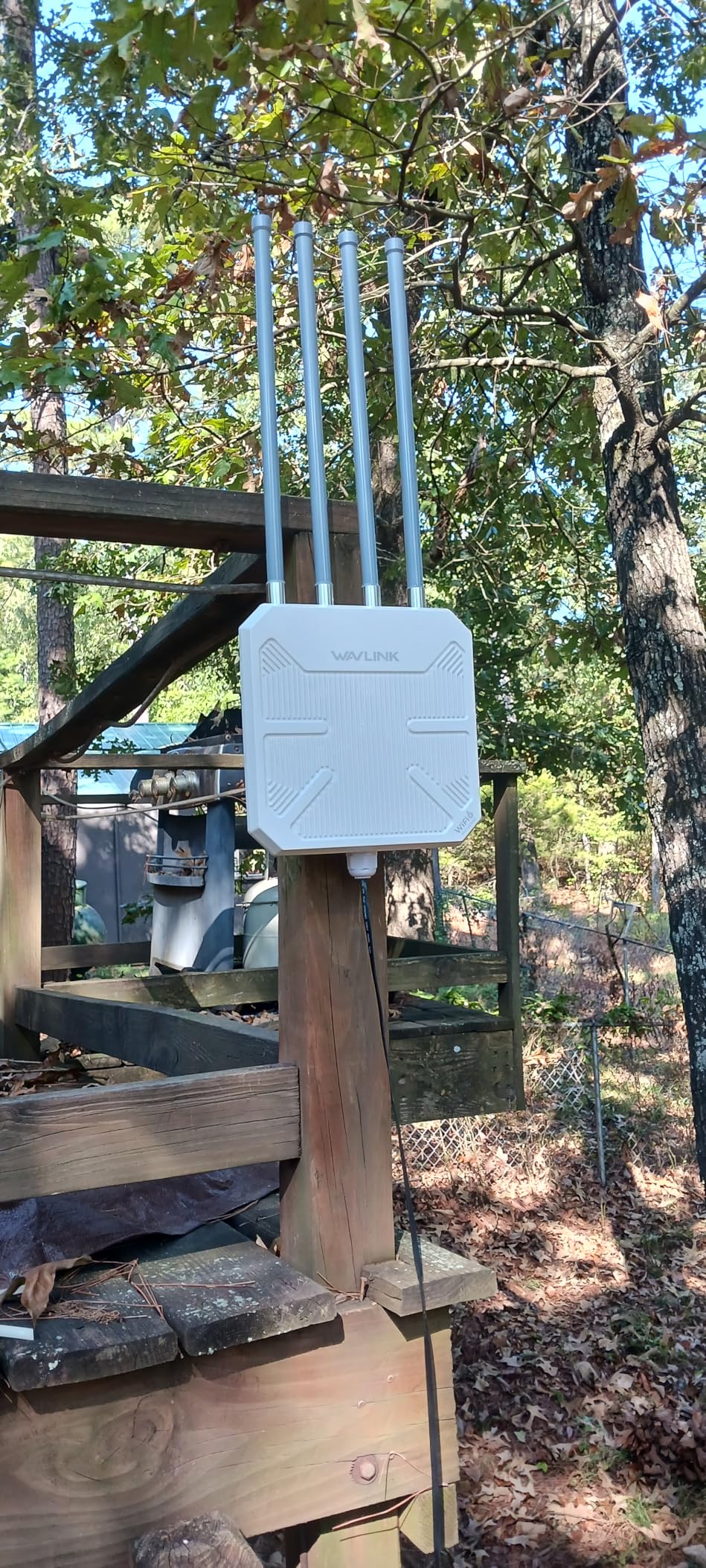 WAVLINK AX3000 Outdoor WiFi 6 Extender Long Range, Outdoor Wireless Access Point, Active PoE, 4x8dBi Antennas,Work with Starlink/Cameras/Router,IP67,Up to 256 Devices for Farm,Yard,RV customer photo 1
