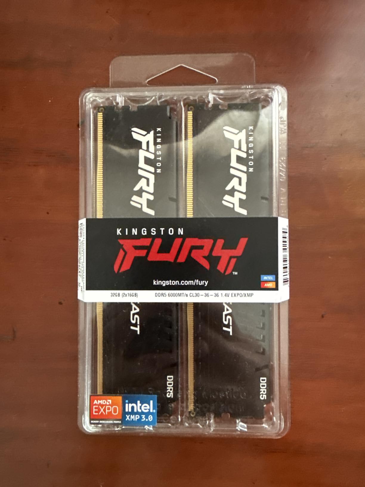 Kingston FURY Beast 32GB (2x16GB) 6000MT/s DDR5 CL30 Desktop Memory | AMD EXPO | Kit of 2 | KF560C30BBEK2-32 customer photo 1