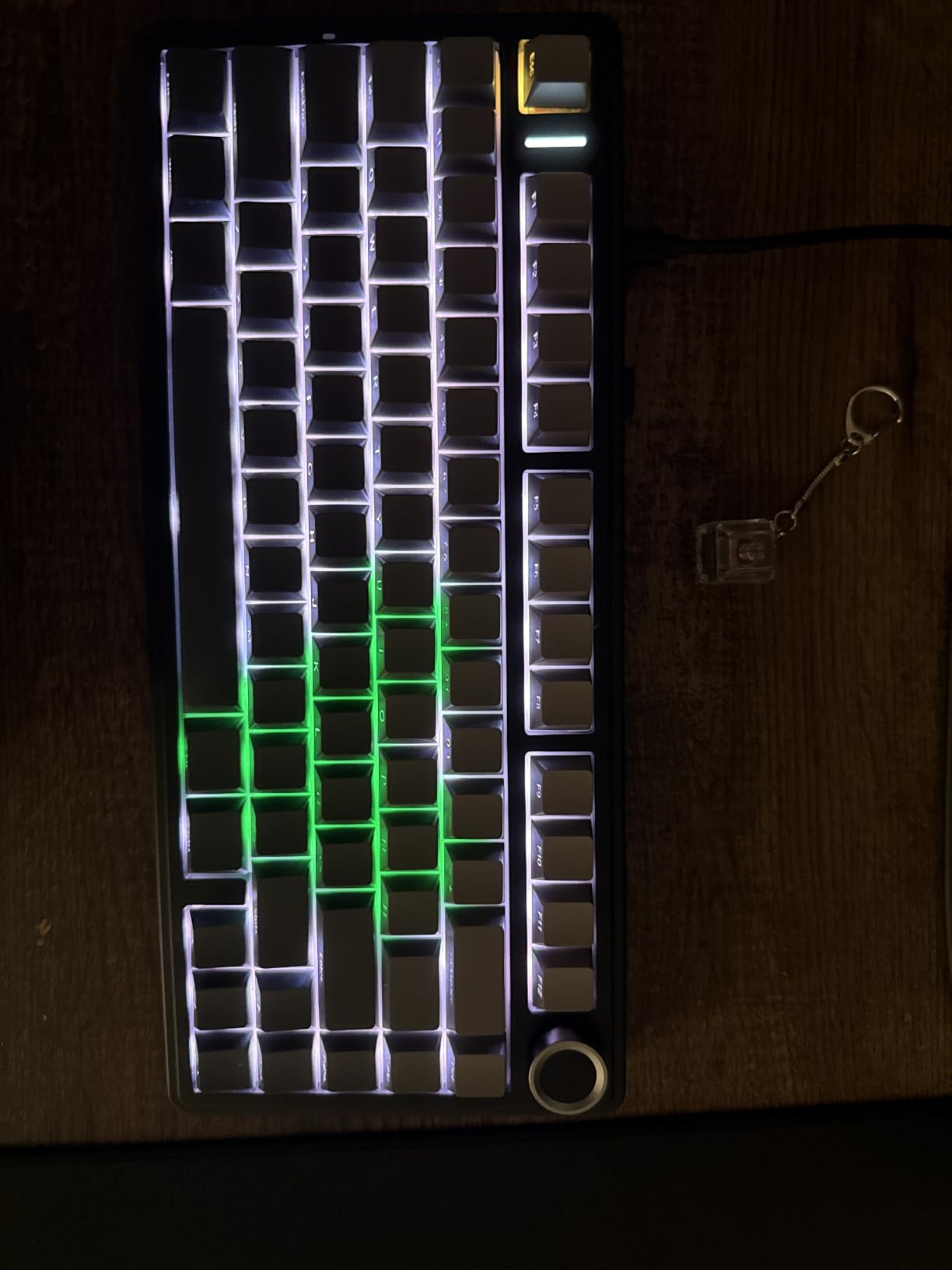AULA F75 Pro Wireless Mechanical Keyboard,75% Hot Swappable Custom Keyboard with Knob,RGB Backlit,Pre-lubed Reaper Switches,Side Printed PBT Keycaps,2.4GHz/USB-C/BT5.0 Mechanical Gaming Keyboards customer photo 2