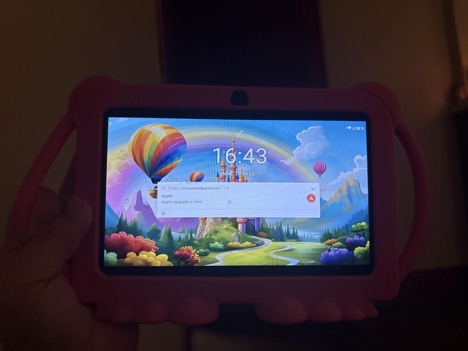 PEICHENG Kids Tablet 7 inch Android 12.0 for Toddler, 4GB RAM 32GB ROM Bluetooth IPS Screen Parental Control Dual Camera Shockproof Case for Educational Games, (Pink) customer photo 1