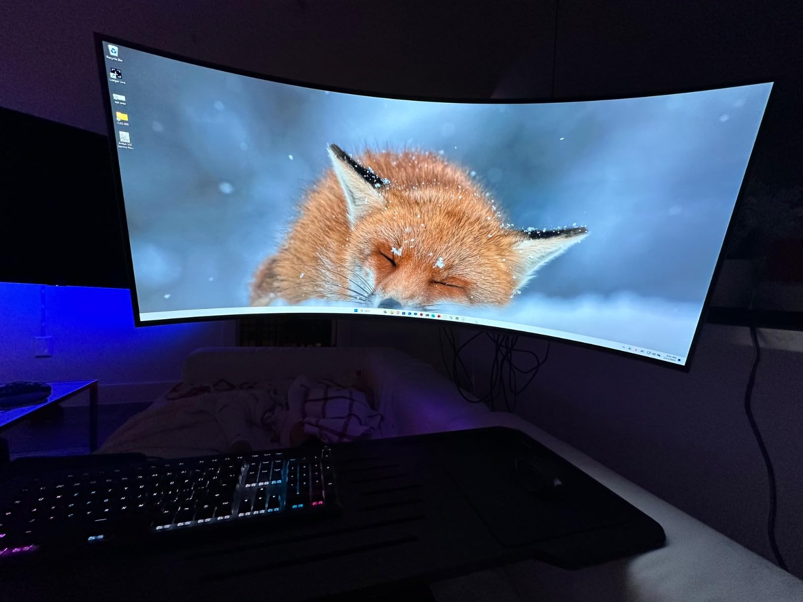 ARES WING Ultrawide Monitor Desk Arm with USB A/C for 17 to 49 Inch Screen | Pro Gas Spring, Full Range of Motion, for 75/100 Vesa Mount, for Samsung, LG Curved/Flat Monitor, Easy Install, Hold 44lbs customer photo 1