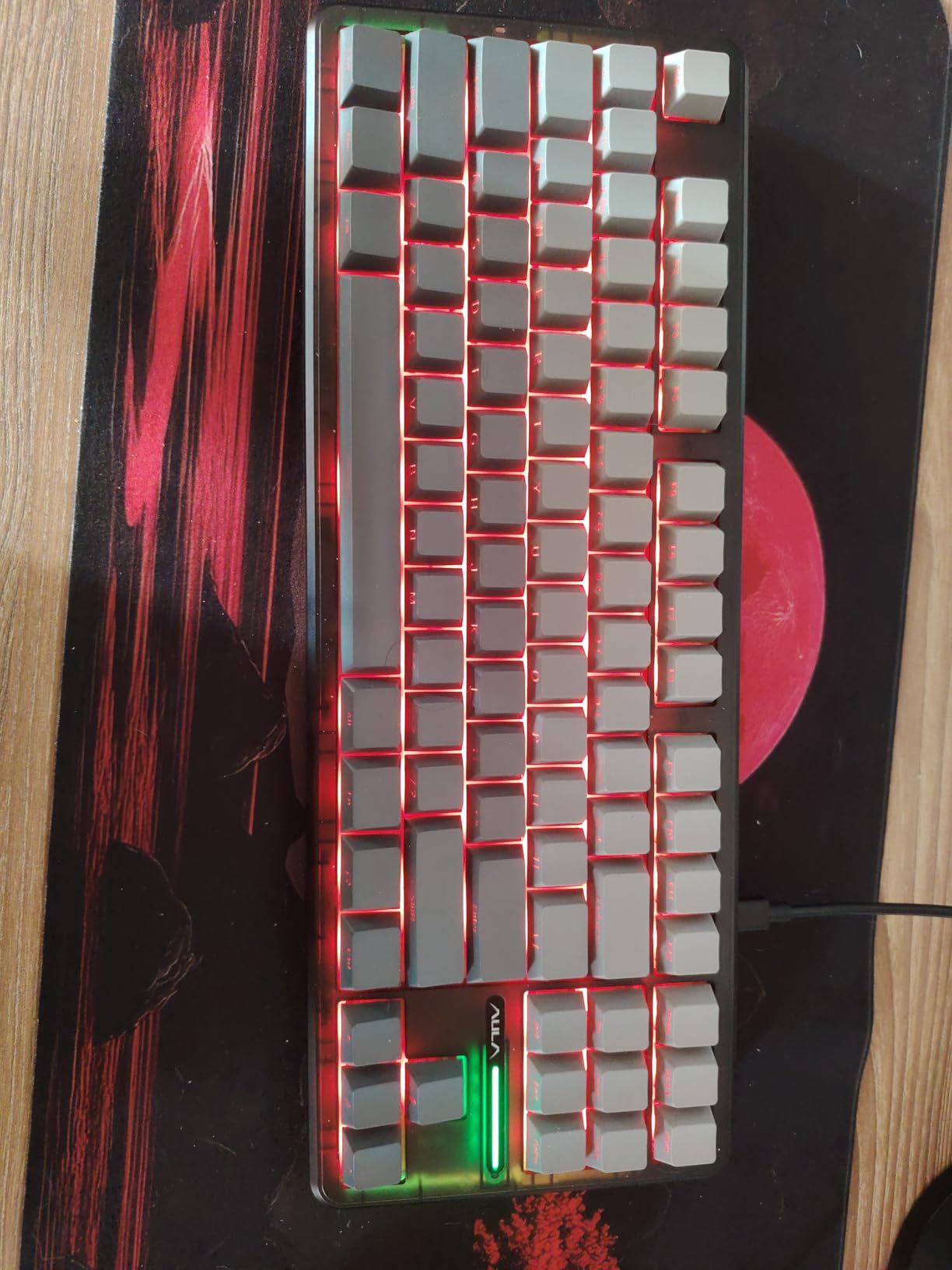 AULA F87 Pro Wireless Mechanical Keyboard, Tri-Mode BT5.0/2.4GHz/USB-C Hot Swappable Custom Keyboard, Pre-lubed Switches, 75% TKL RGB Backlit customer photo 1