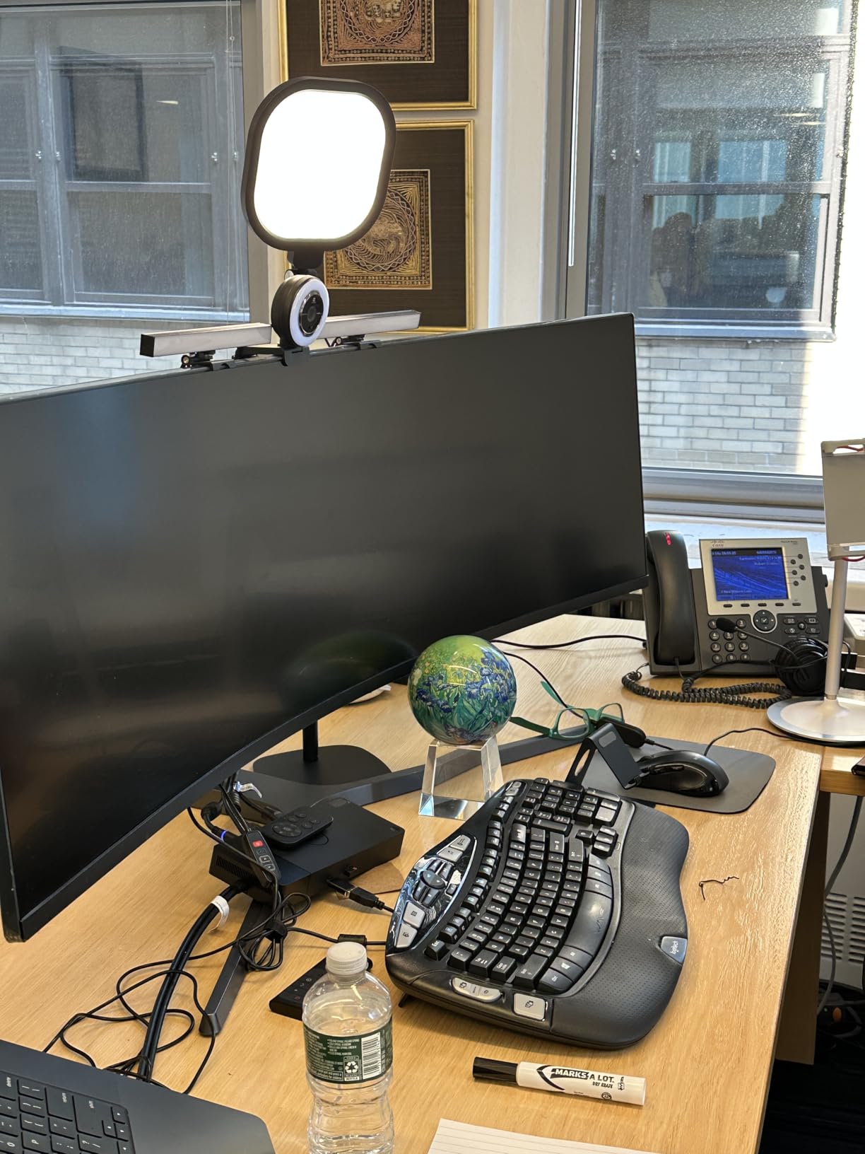 Zoom Lighting for Computer, Adjustable Desk Lighting for Video Calls, 30 Light Modes Video Conference Light, Desk Ring Light with Stand for Webcam, Meetings, Live Stream, Home Office. CRI 97.8 customer photo 1