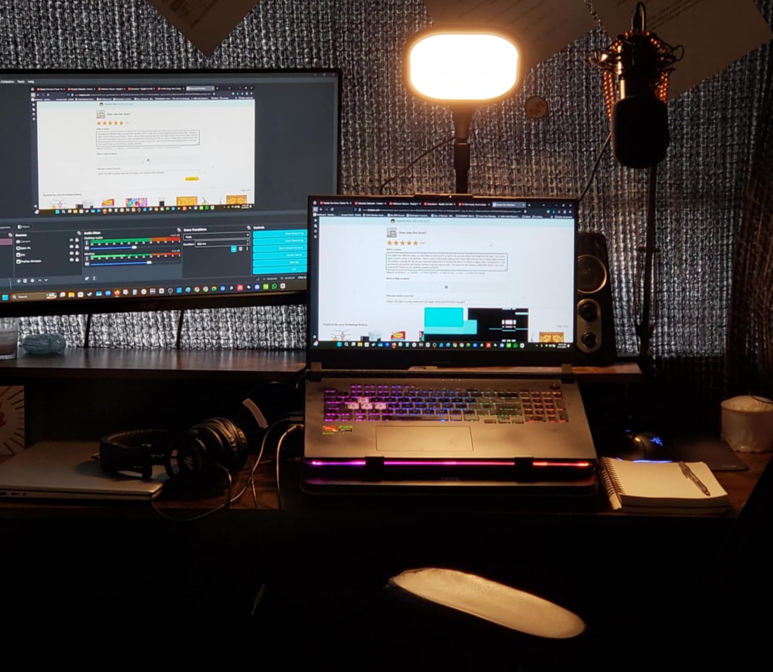 Zoom Lighting for Computer, Adjustable Desk Lighting for Video Calls, 30 Light Modes Video Conference Light, Desk Ring Light with Stand for Webcam, Meetings, Live Stream, Home Office. CRI 97.8 customer photo 2