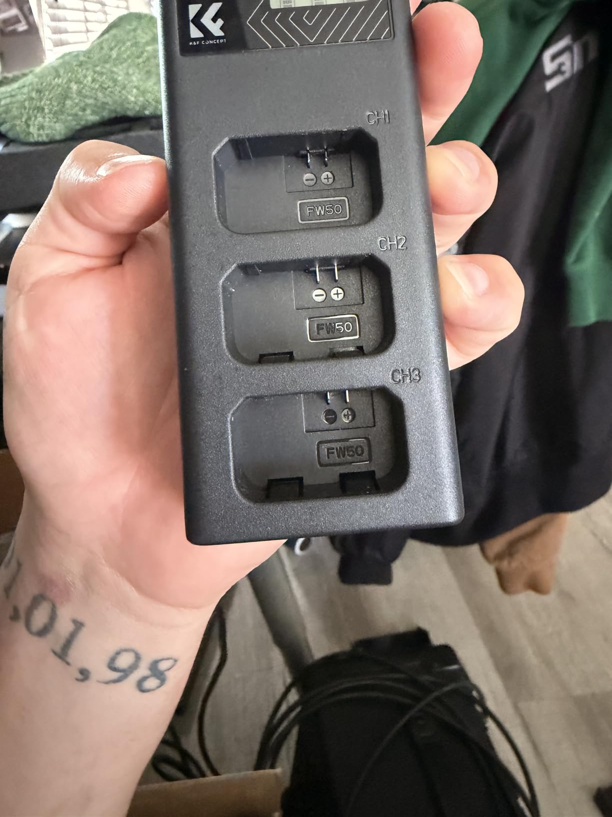 K&F CONCEPT 3-Pack NP-FW50 Battery & 3-Slot Charger for Sony Alpha | Compatible with Sony A6400 A6000 A6300 A6500 A5000 A5100 A7 A7II A7R A7RII A7S A7SII RX10 II-IV, Upgraded 3-slot charger customer photo 1