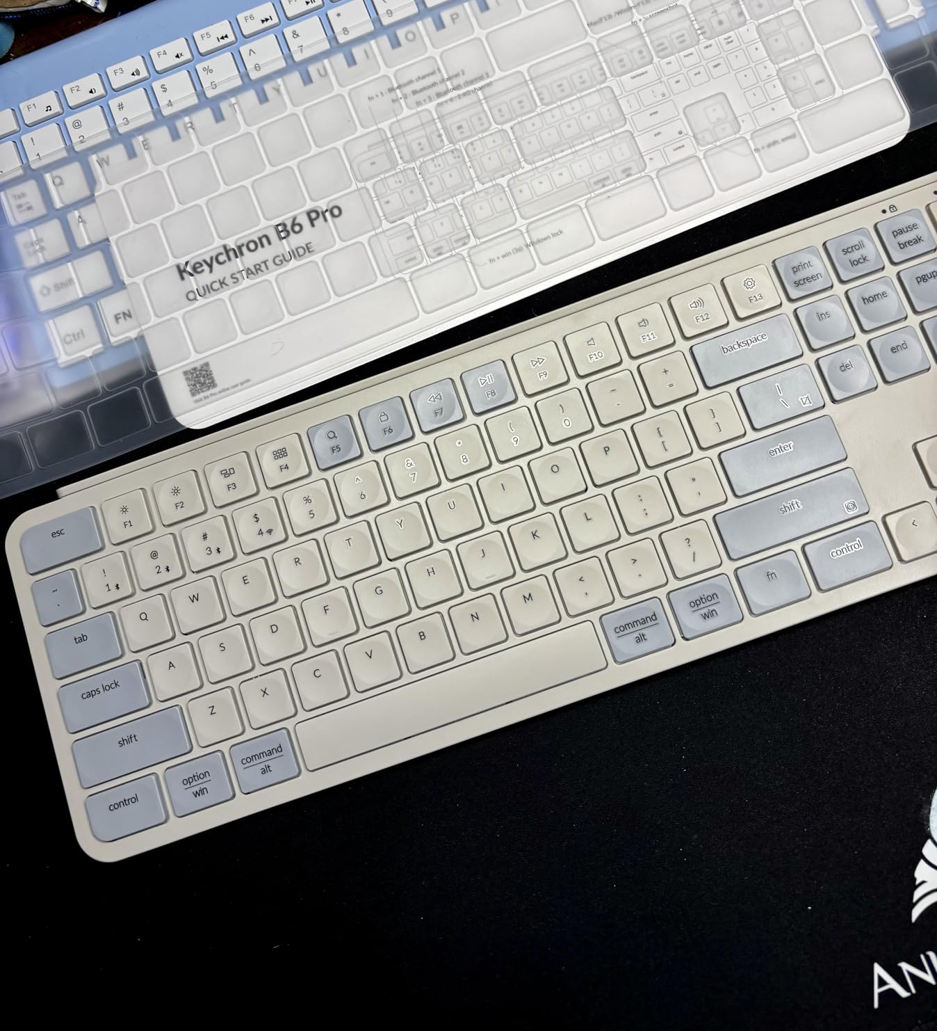 Keychron B6 Pro Ultra-Slim Full-Size Wireless Keyboard, Numeric Keypad, Multi-Device 2.4GHz/Bluetooth 5.2/USB-C, ZMK Launcher, 1200-Hour Battery customer photo 1