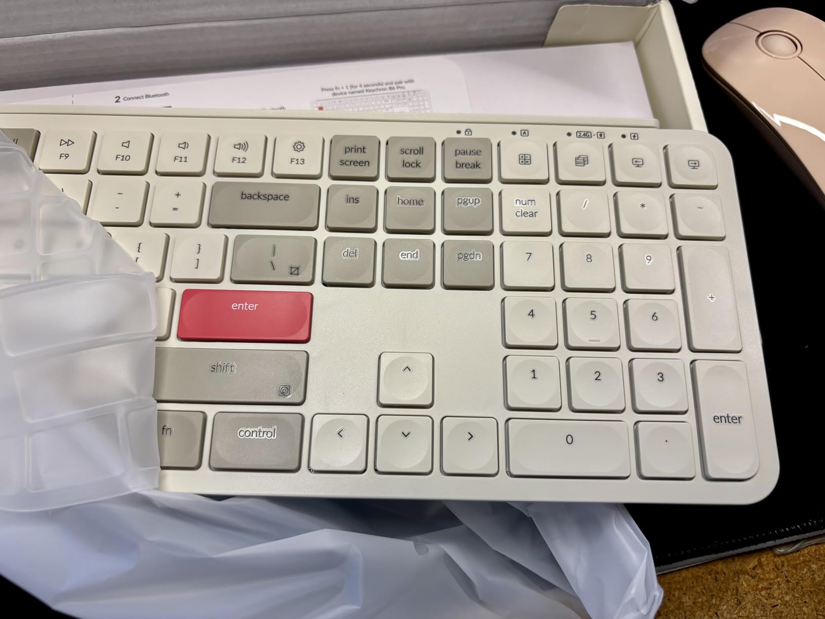 Keychron B6 Pro Ultra-Slim Full-Size Wireless Keyboard, Numeric Keypad, Multi-Device 2.4GHz/Bluetooth 5.2/USB-C, ZMK Launcher, 1200-Hour Battery customer photo 2