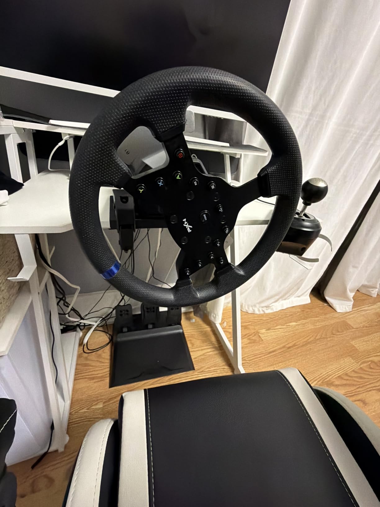 PXN V99 3.2Nm Force Feedback Gaming Steering Wheel | 270-900 Degree, 11.8-inch, Hall 3-Pedal, H Shifter - Sim Racing Wheel for PC, PS4, Xbox One, Xbox Series X|S customer photo 2