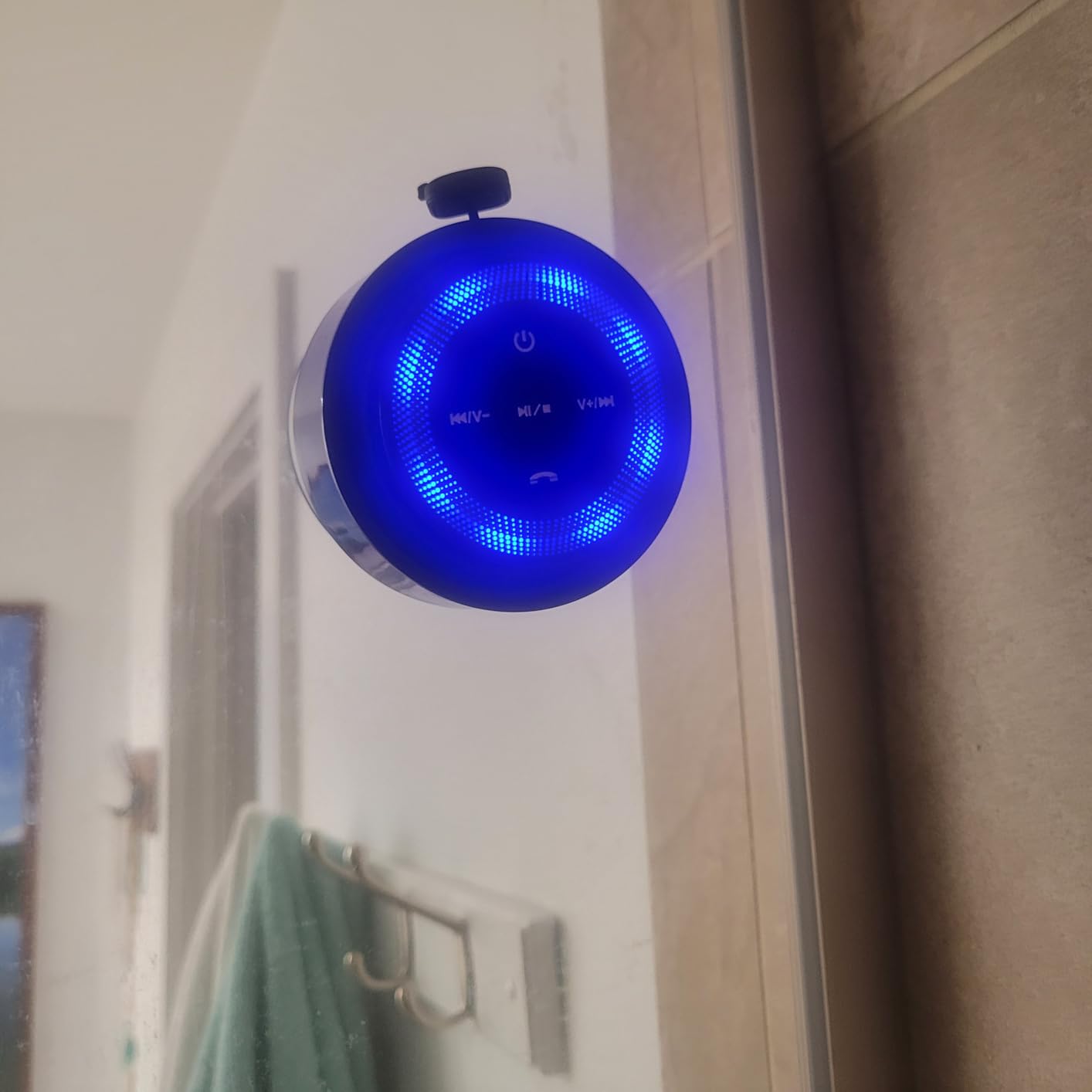 XLEADER Pro Shower Speaker (Upgraded) Certified IPX7 Waterproof Bluetooth Speaker, 8W Crystal Sound & Rich Bass, 15H Playtime, with Suction Cup, Silicone Lanyard, Ideal Gifts, SoundAngel Mate(2 Gen) customer photo 2