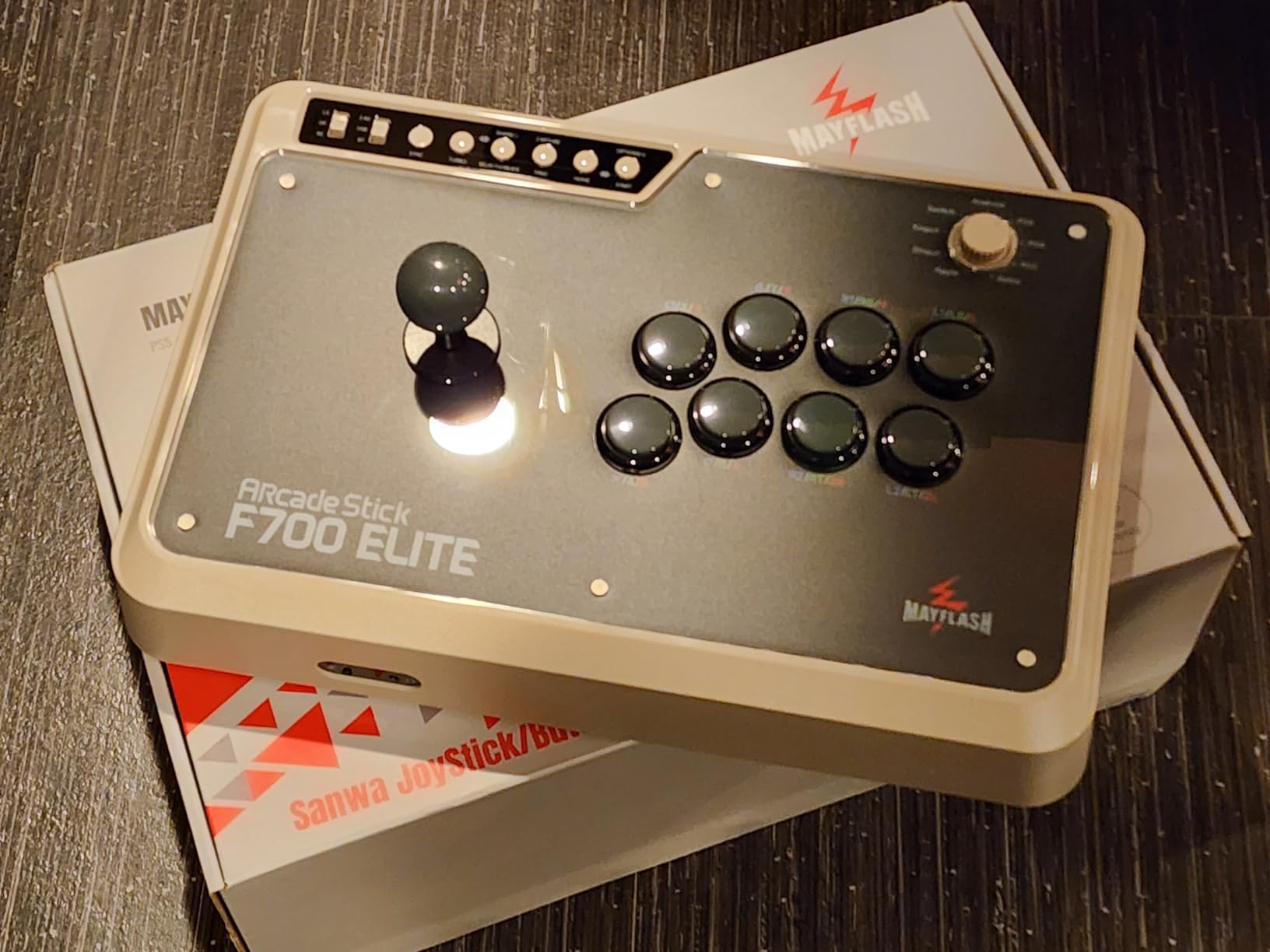 MAYFLASH Arcade Stick F700 Elite with Sanwa buttons and joystick for PS5, PS4, Switch/Switch 2, Windows, Apple, Android and more. Fighting Stick Support Wireless Bluetooth, 2.4G and Wired Connection customer photo 1