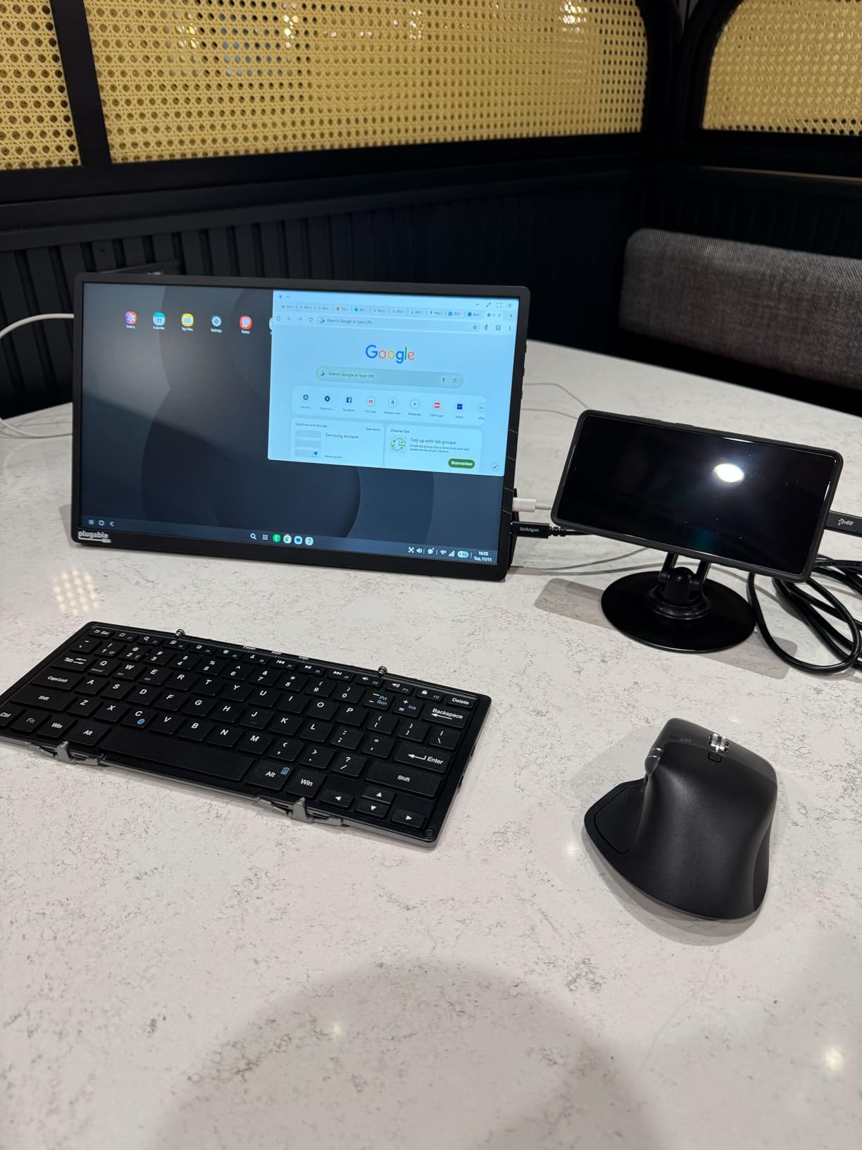 Plugable 15.6 inch USB-C Portable Monitor with 100W Pass-Through Charging | 2X USB-C 10Gbps Hub | FHD 1920x1080 IPS Display for Mac, Windows, iPad, Smartphone customer photo 2