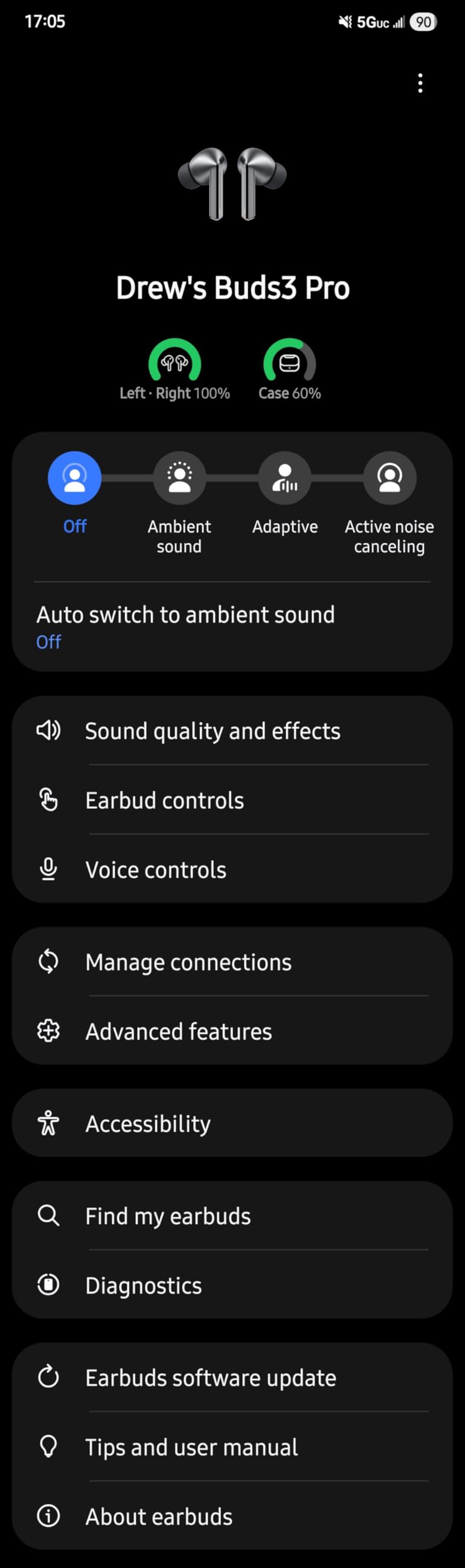 Galaxy Buds 3 Pro AI True Wireless Bluetooth Earbuds, Noise Cancelling, Sound Optimization, Redesigned Comfort Fit, Silver [US Version, Amazon Exclusive, 2Yr Warranty] customer photo 1