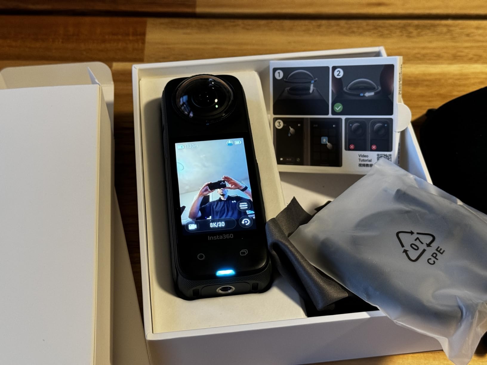 Insta360 X4 Standard Bundle - Waterproof 8K 360 Action Camera, 4K Wide-Angle Video, Invisible Selfie Stick Effect, Removable Lens Guards, 135 Min Battery Life, AI Editing, Stabilization customer photo 2