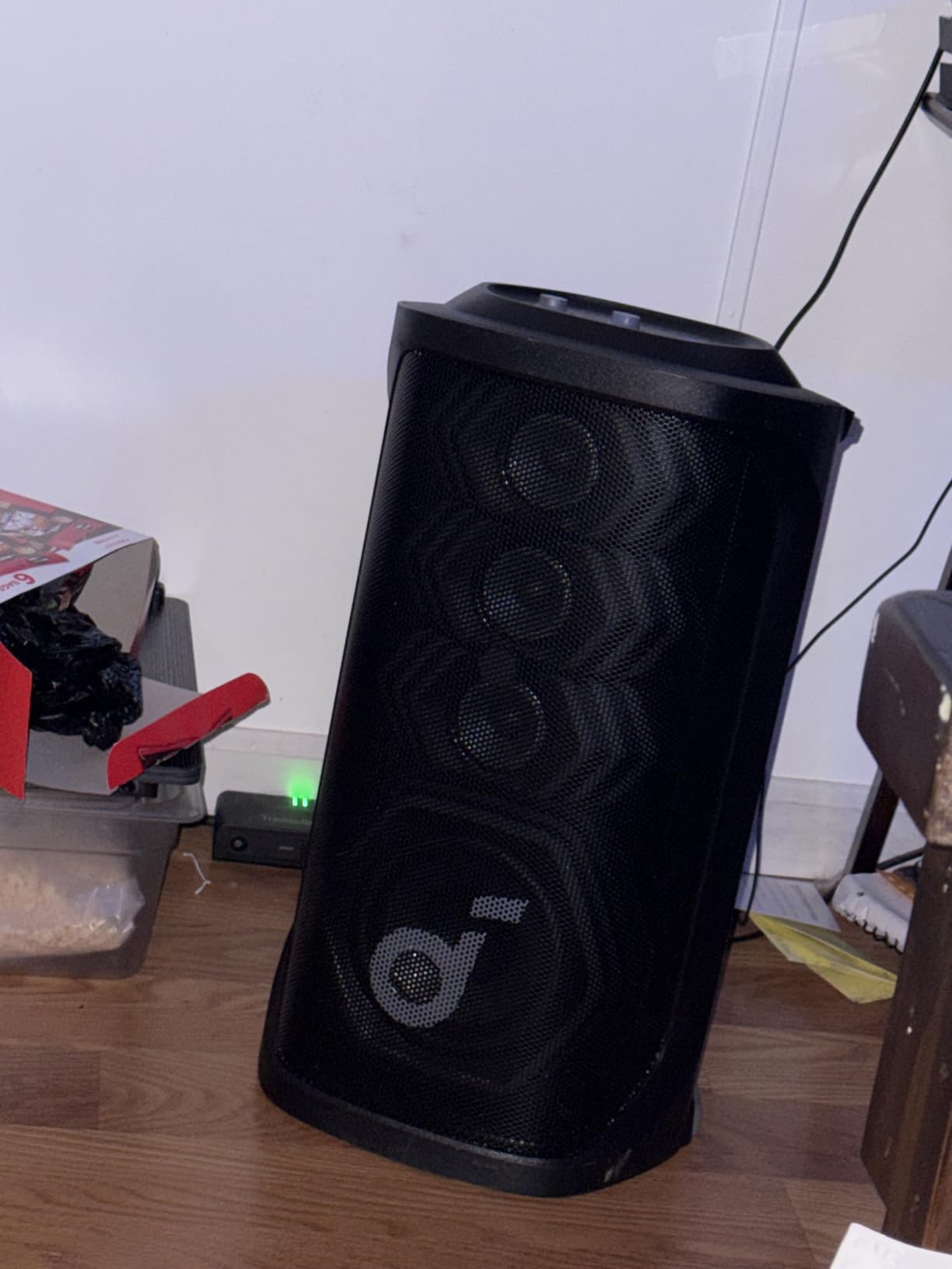 Soundcore Rave 3S AI Party Speaker by Anker, AI Vocal Removal, 200W Sound | 2 Wireless Microphones Included, Reverb, Light Show, 12H Playtime, Portable Bluetooth PA System for Home, Party, or Backyard customer photo 1