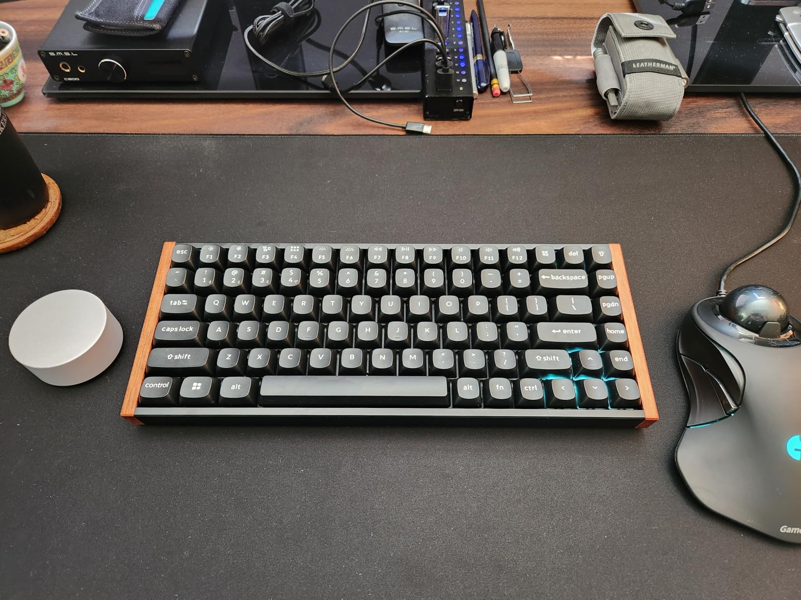 K2 HE Rapid Trigger Wireless Magnetic Custom Keyboard | QMK Launcher 2.4 GHz & Bluetooth, Hall Effect Gateron Double-Rail Magnetic Switch for Mac Windows Linux (Aluminum + Wood) customer photo 1
