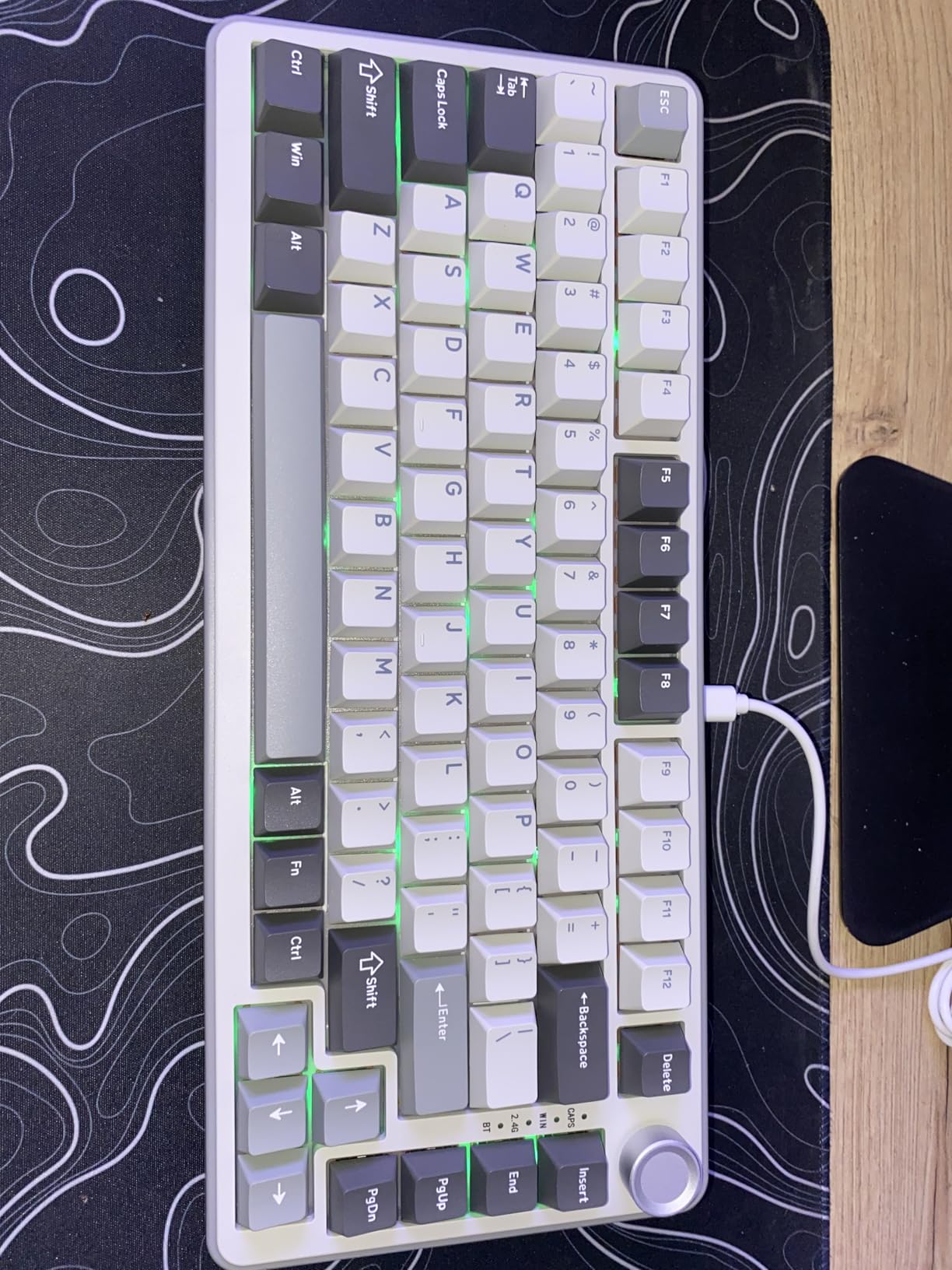 YUNZII B75 PRO 75% Wireless Mechanical Keyboard (Dark Grey, Cocoa V2) | Hot Swap Keyboard with Knob, Gasket Mount, Creamy Pre-lubed Switch for Smooth Typing, BT/USB-C/2.4G, for Gaming customer photo 2