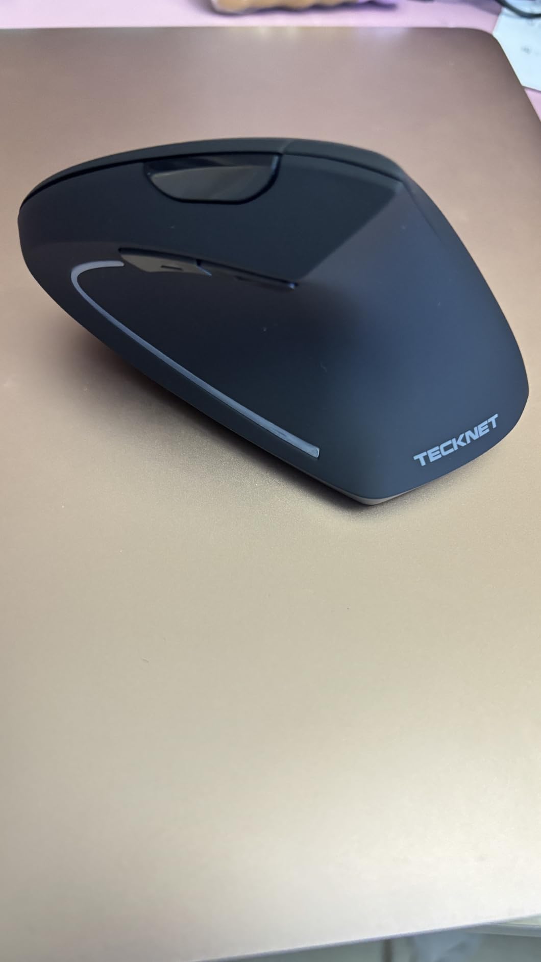 TECKNET Ergonomic Mouse, Wireless Bluetooth Vertical Mouse, 4800 DPI Optical Tracking, 6 Adjustable DPI, Quiet Clicks, 2.4GHz with USB A Receiver, 12 Months Battery, 6 Buttons, Wide Compatibility customer photo 1