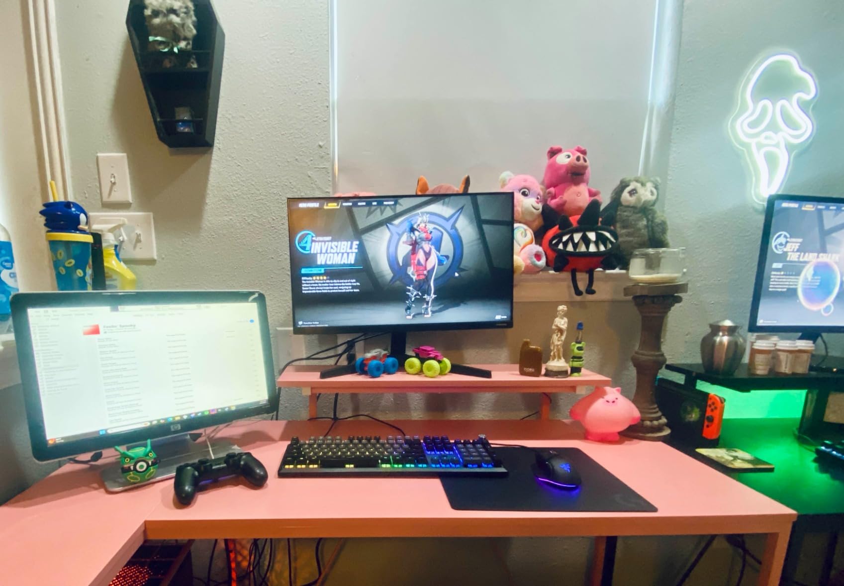 Bestier Gaming Desk with Power Outlets, 42