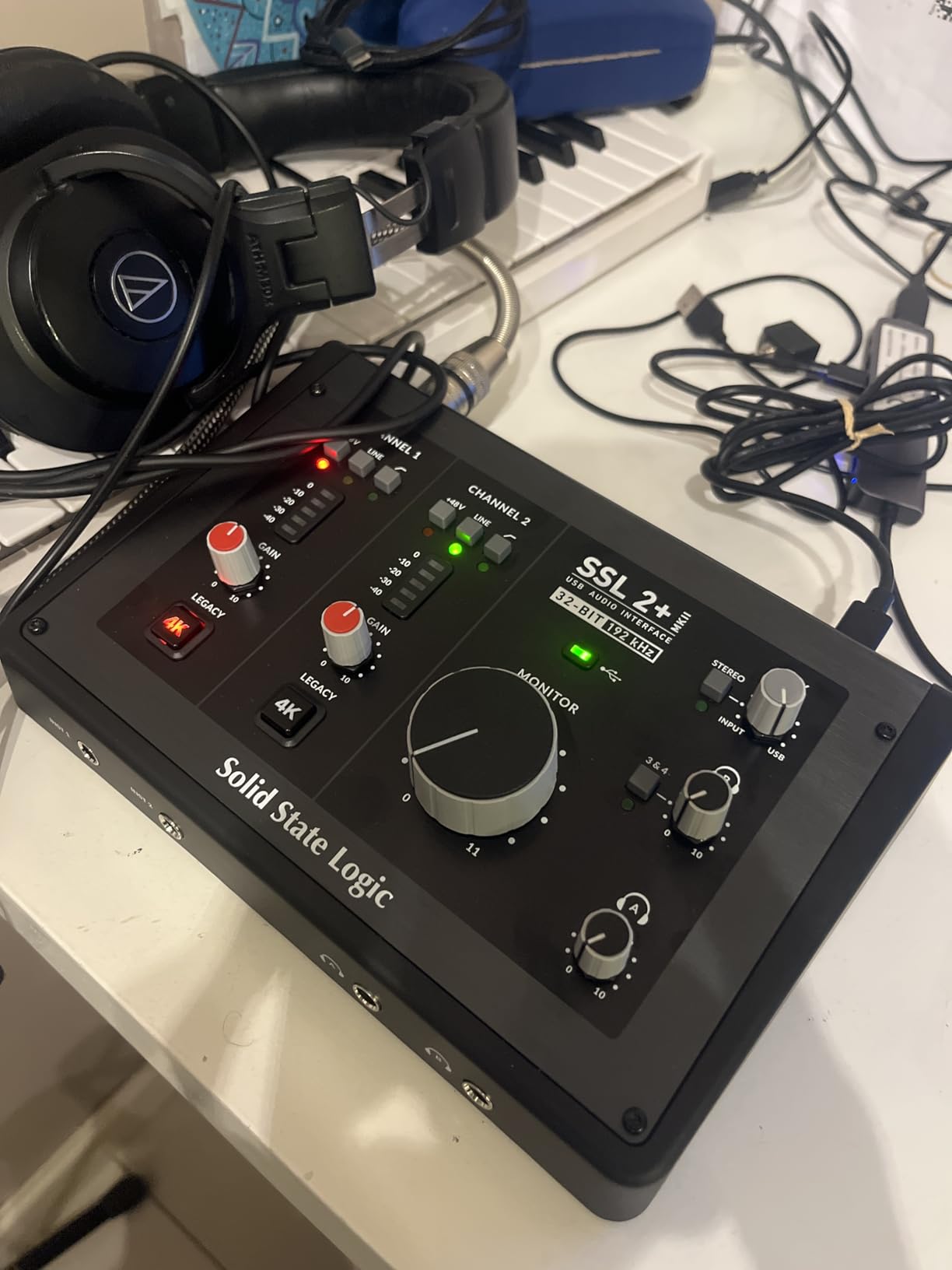 Solid State Logic SSL 2 Plus Mkii USB C 2 in and 4 Out Audio Interface | 2 Ssl Mic Preamps, Dual Headphone Outs, 4 Balanced DC-Coupled Trs Outputs, 32-Bit/192khz customer photo 1