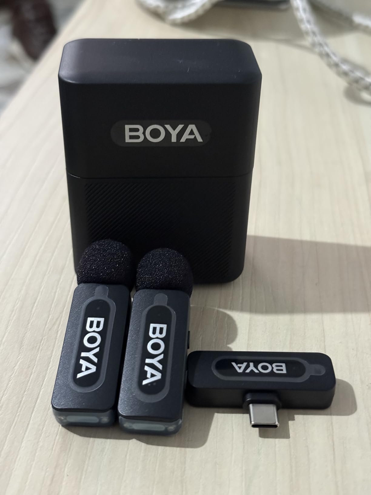 BOYA V30 Wireless Lavalier Microphone for iPhone/Android/PC/Laptop with USB-C Port, 36H Battery Life with Charging Case, Noise Canceling Clip on Lapel Microphone Wireless Mini Mic for Video Recording customer photo 1