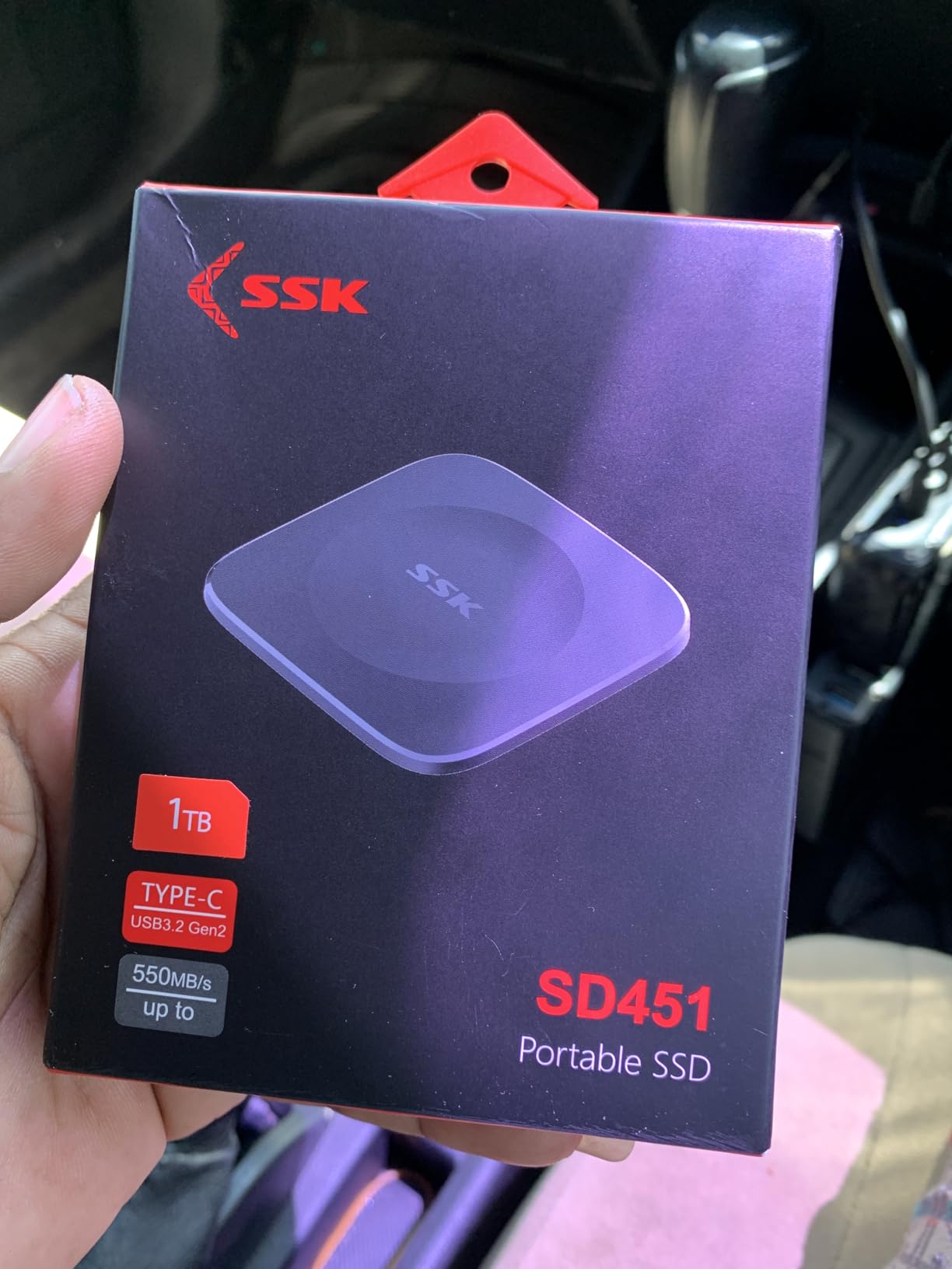 SSK External Hard Drive 1TB up to 550MB/s Portable SSD with USB C+A Cable | SMART & TRIM, Support OTG, USB 3.2 GEN2 External Solid State Drives for iPhone 15/16/17/Android/Mac/Xbox customer photo 1